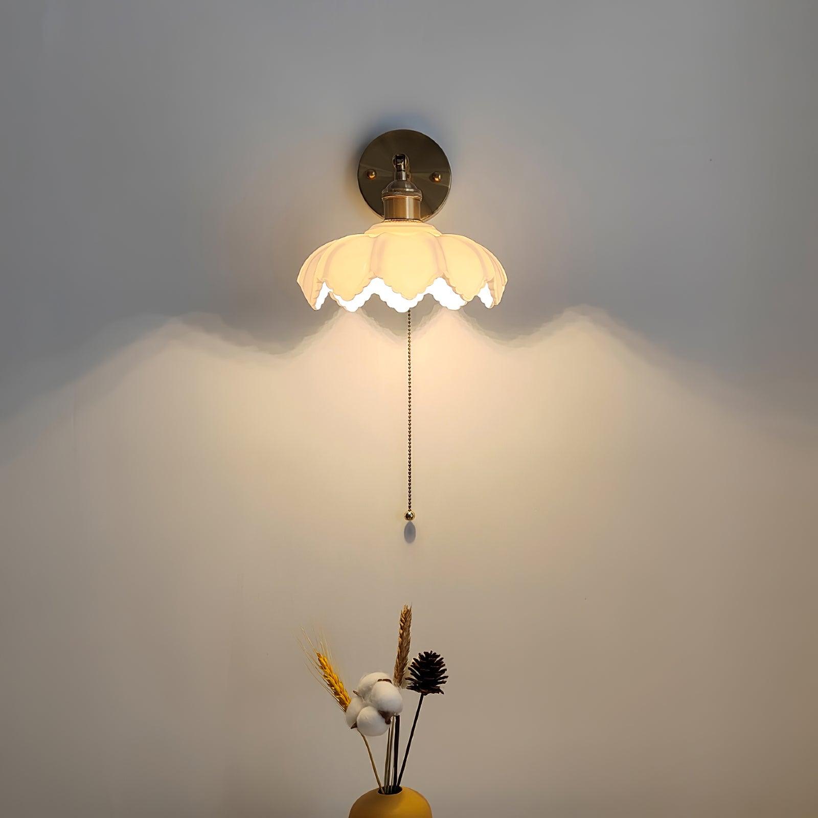 Lotus Nordic Art Rotatable Glass Wall Lamp - Letslighting