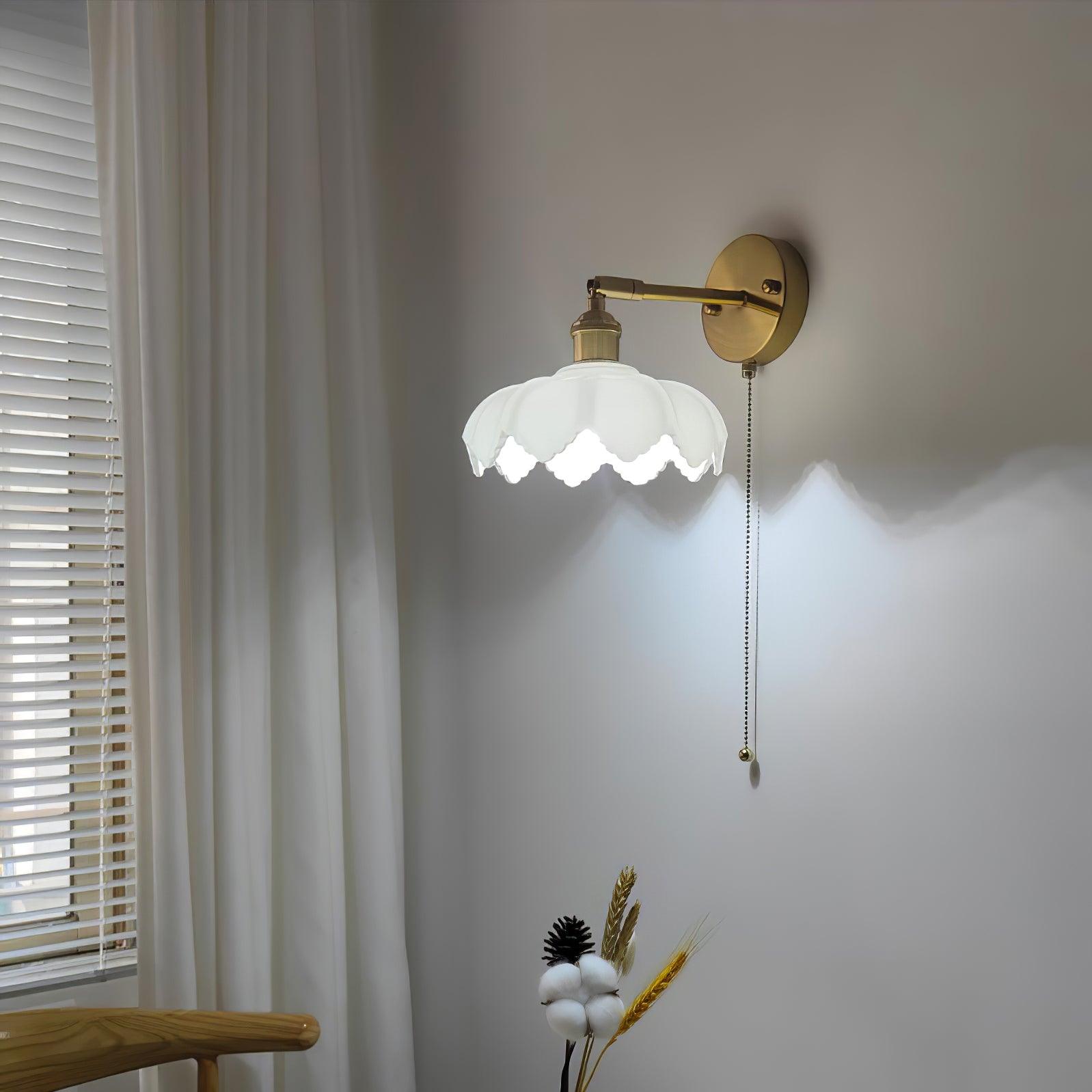 Lotus Nordic Art Rotatable Glass Wall Lamp - Letslighting
