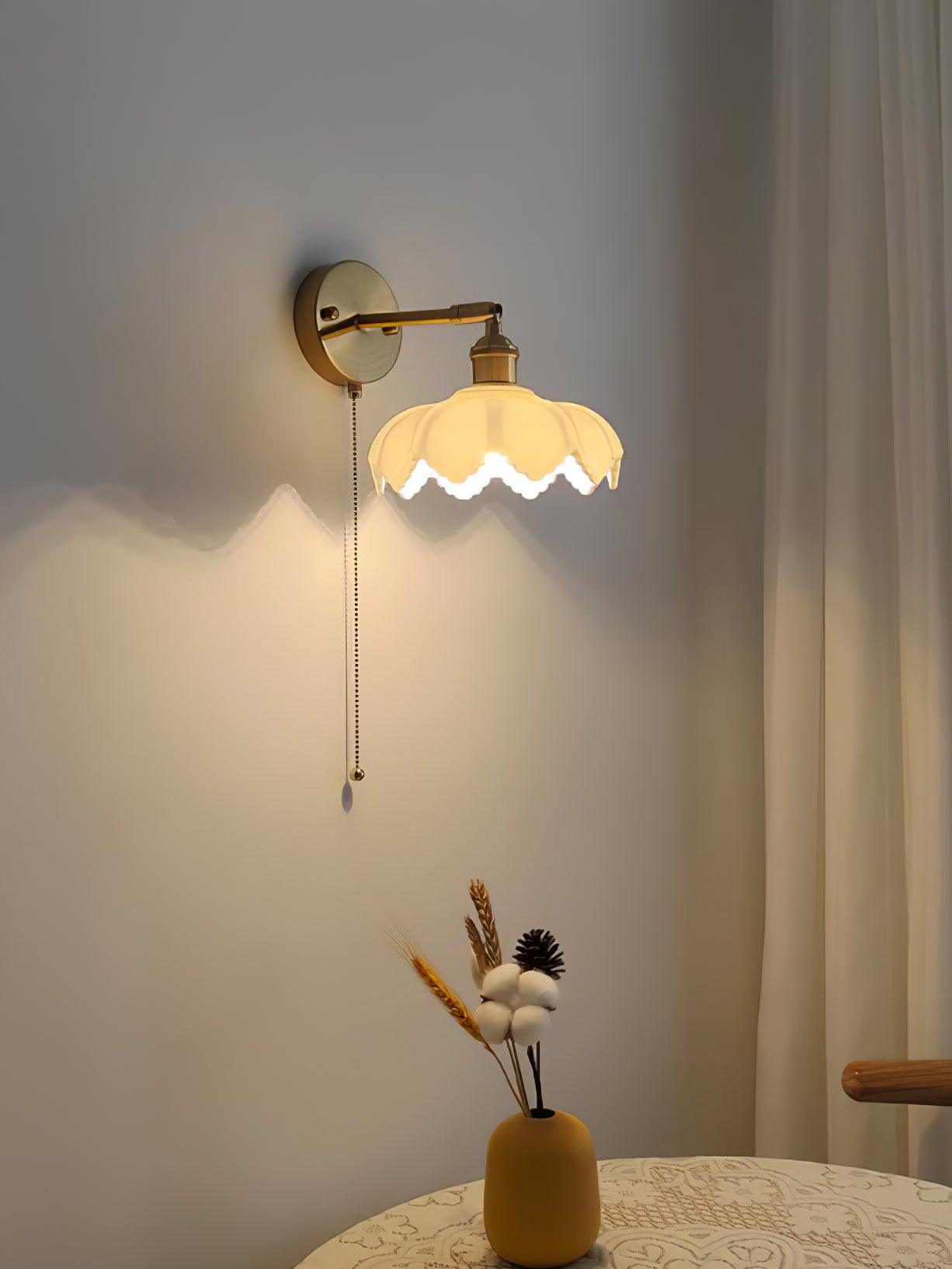 Lotus Nordic Art Rotatable Glass Wall Lamp - Letslighting