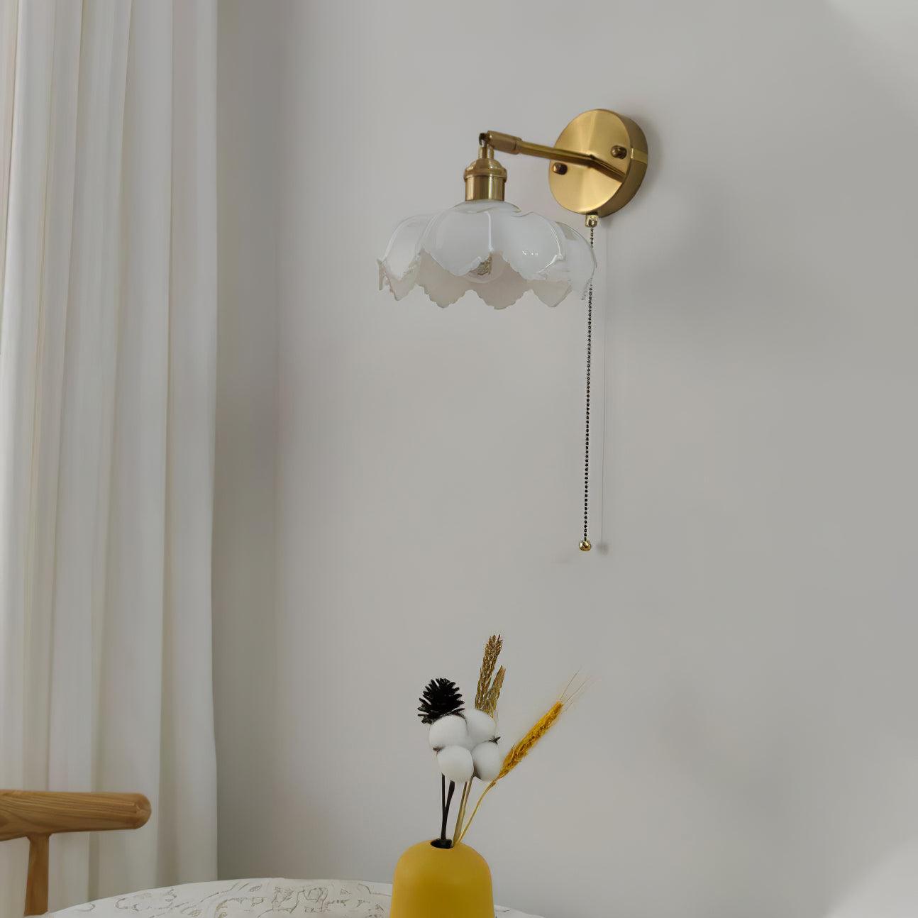 Lotus Nordic Art Rotatable Glass Wall Lamp - Letslighting