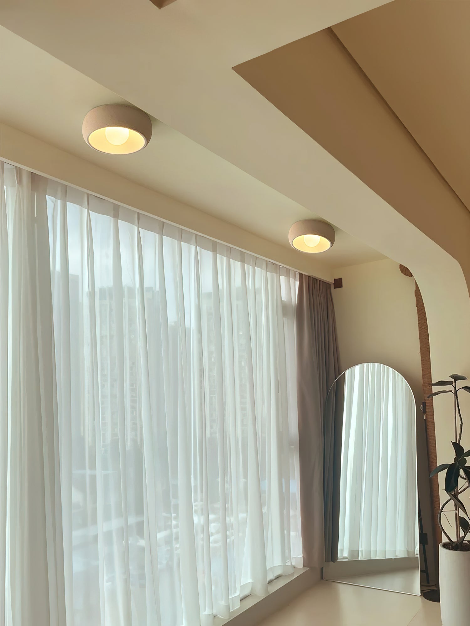 Louis Modern Minimalist Round Glass Ceiling Light - Letslighting