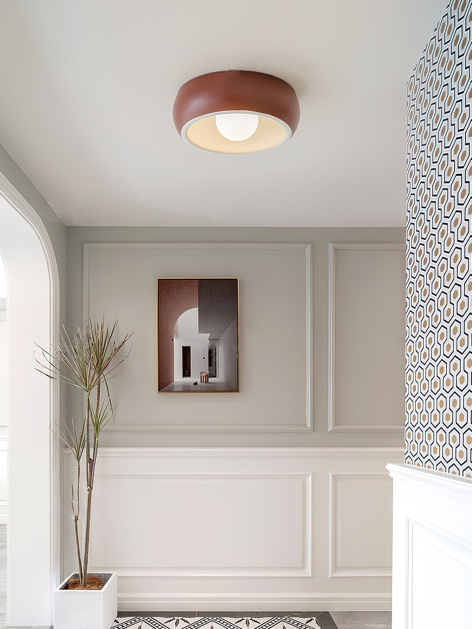 Louis Modern Minimalist Round Glass Ceiling Light - Letslighting