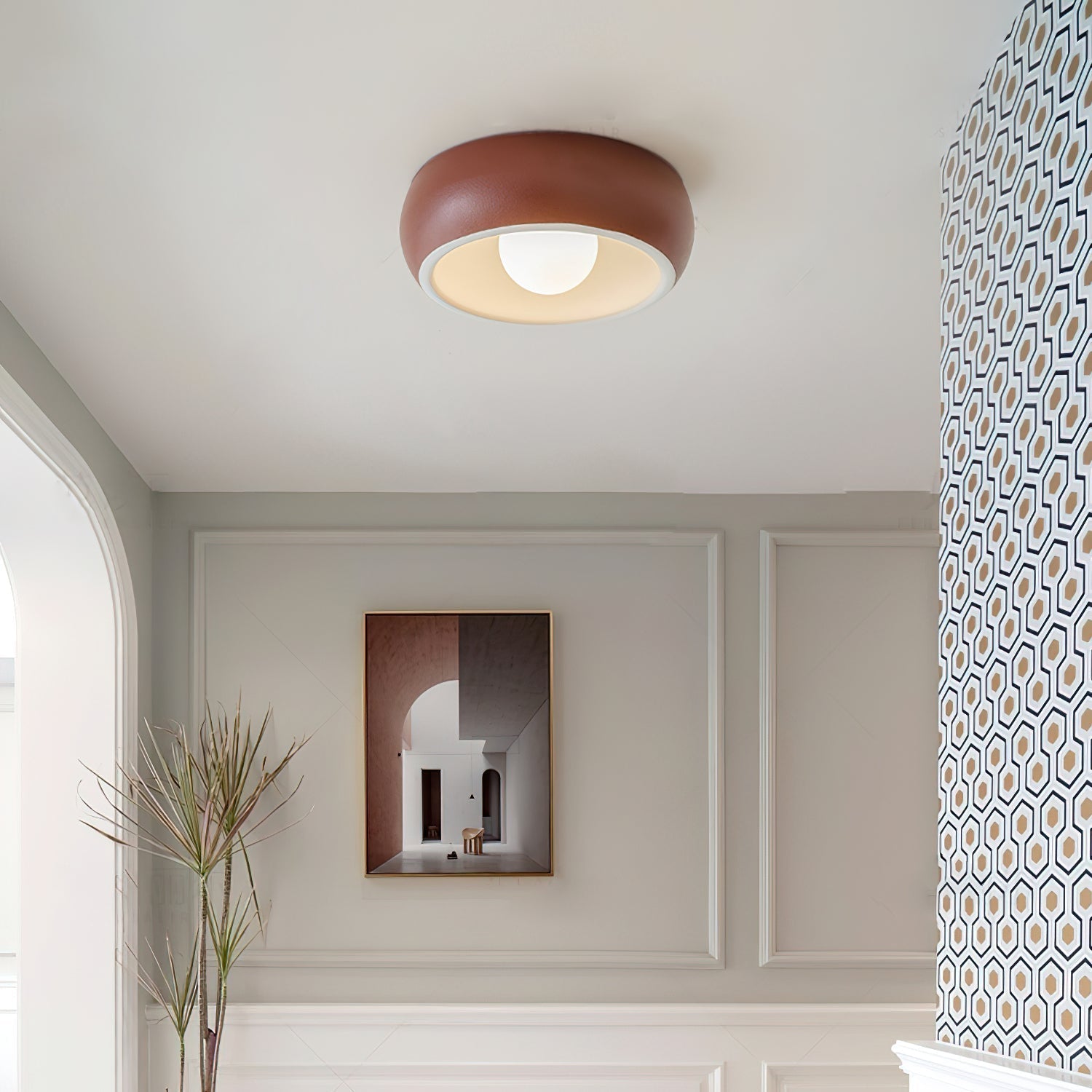 Louis Modern Minimalist Round Glass Ceiling Light - Letslighting