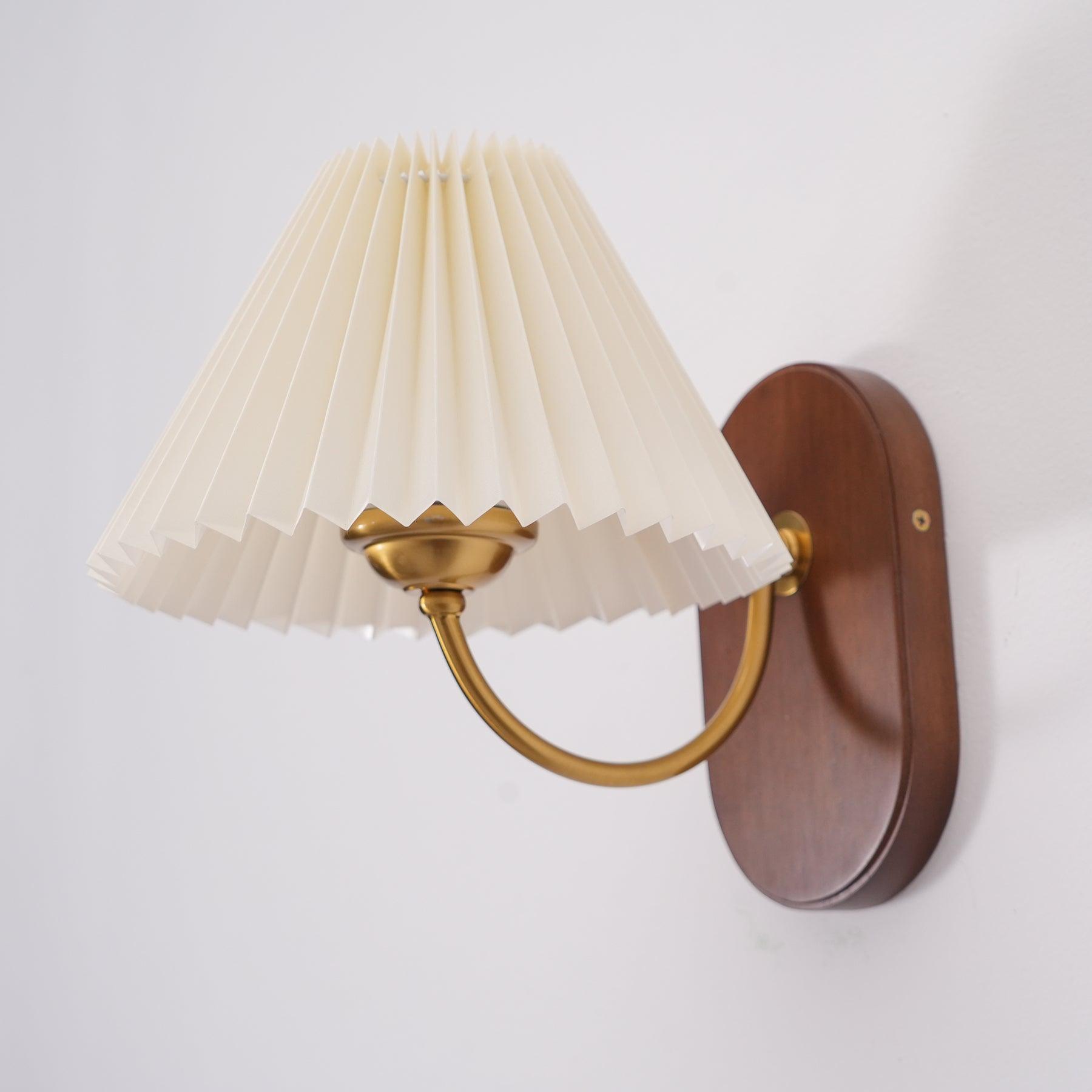 Solenne Vintage Pleated Shade Wall Lamp - Letslighting