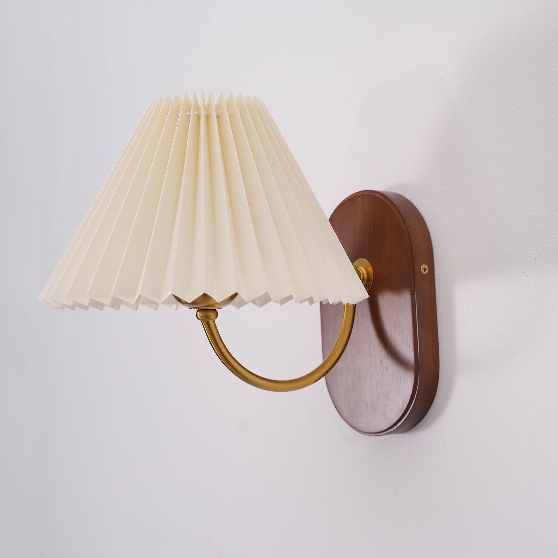 Solenne Vintage Pleated Shade Wall Lamp - Letslighting