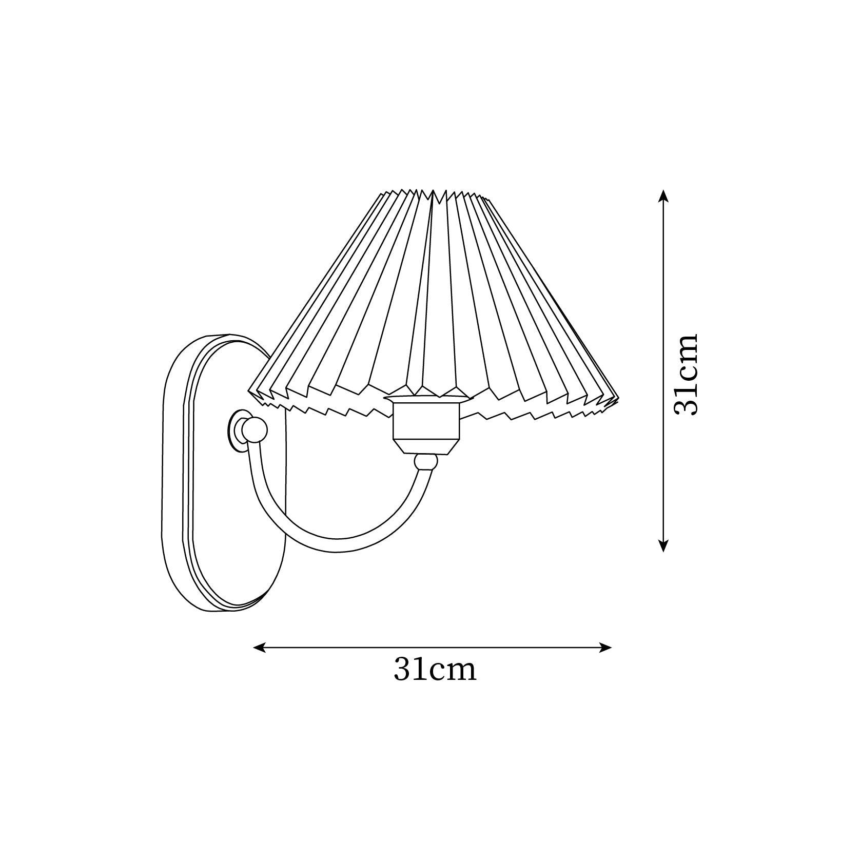 Solenne Vintage Pleated Shade Wall Lamp - Letslighting