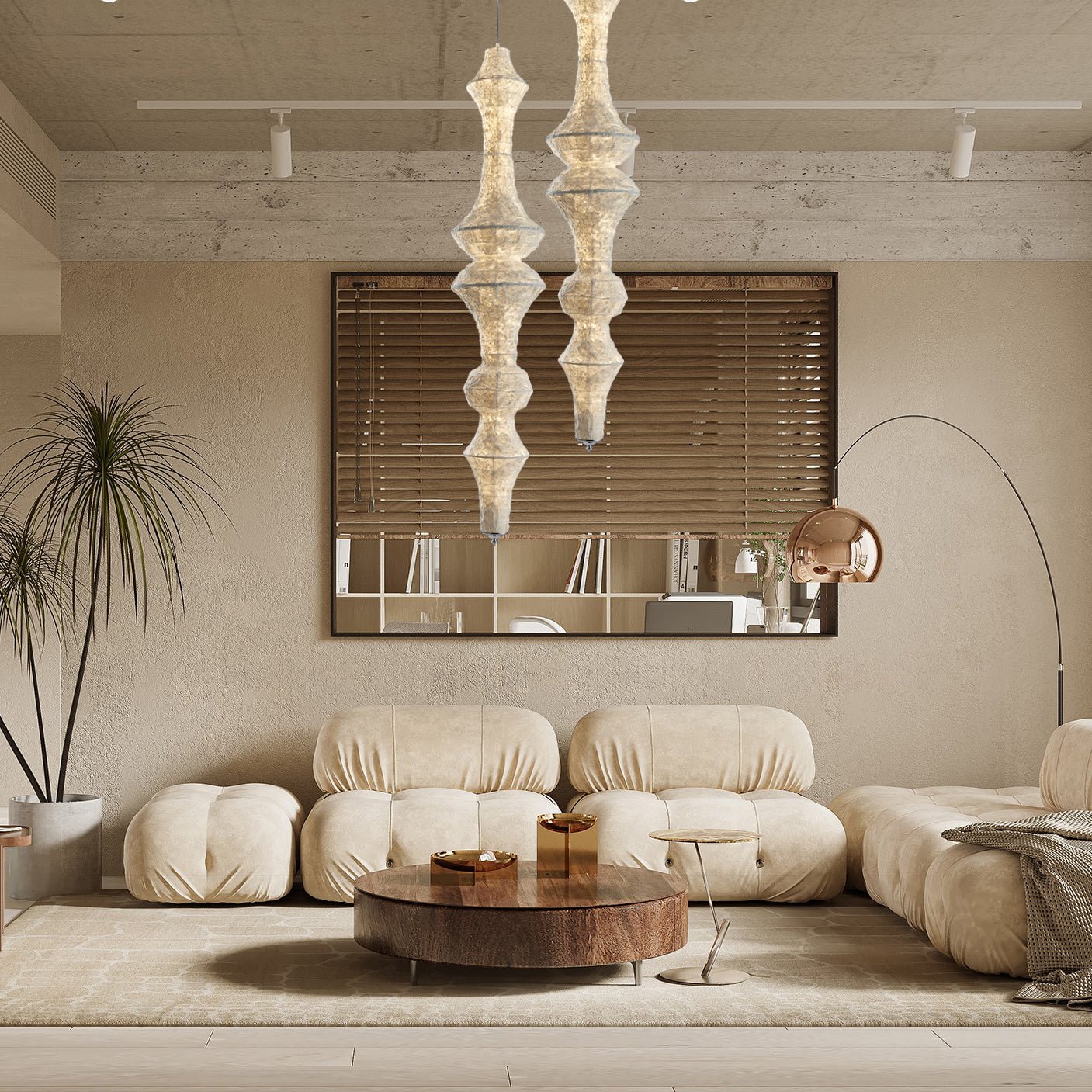 Vozoryra Textured Paper Pendant Light - Letslighting
