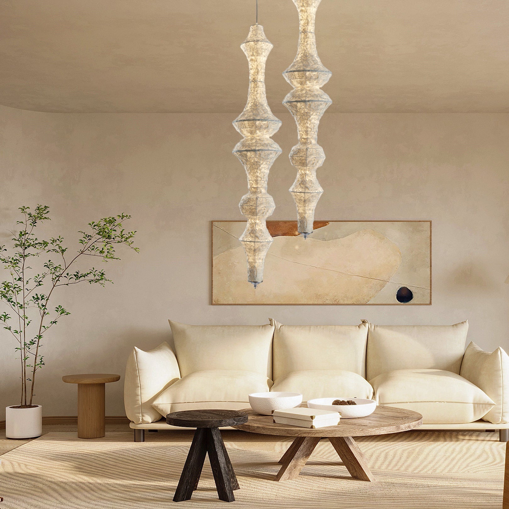 Vozoryra Textured Paper Pendant Light - Letslighting