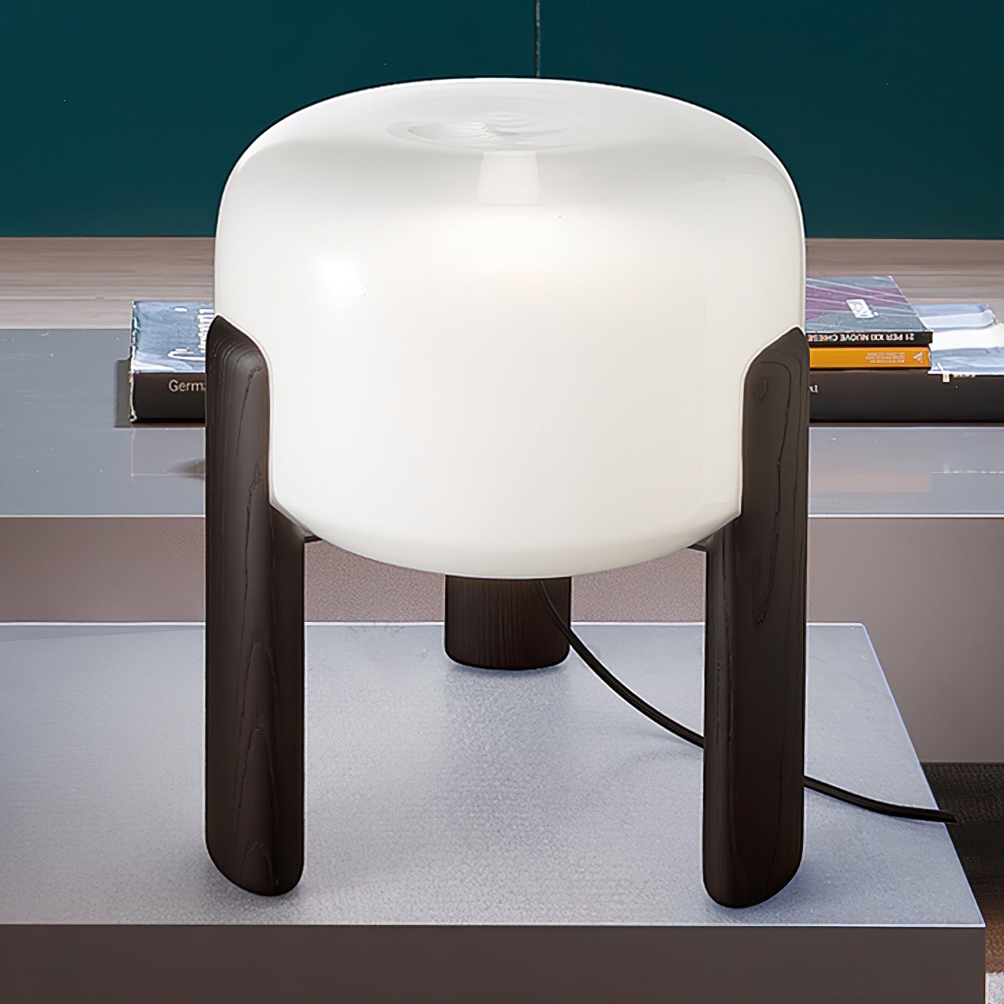 Elden Wood & Glass Table Lamp - Letslighting