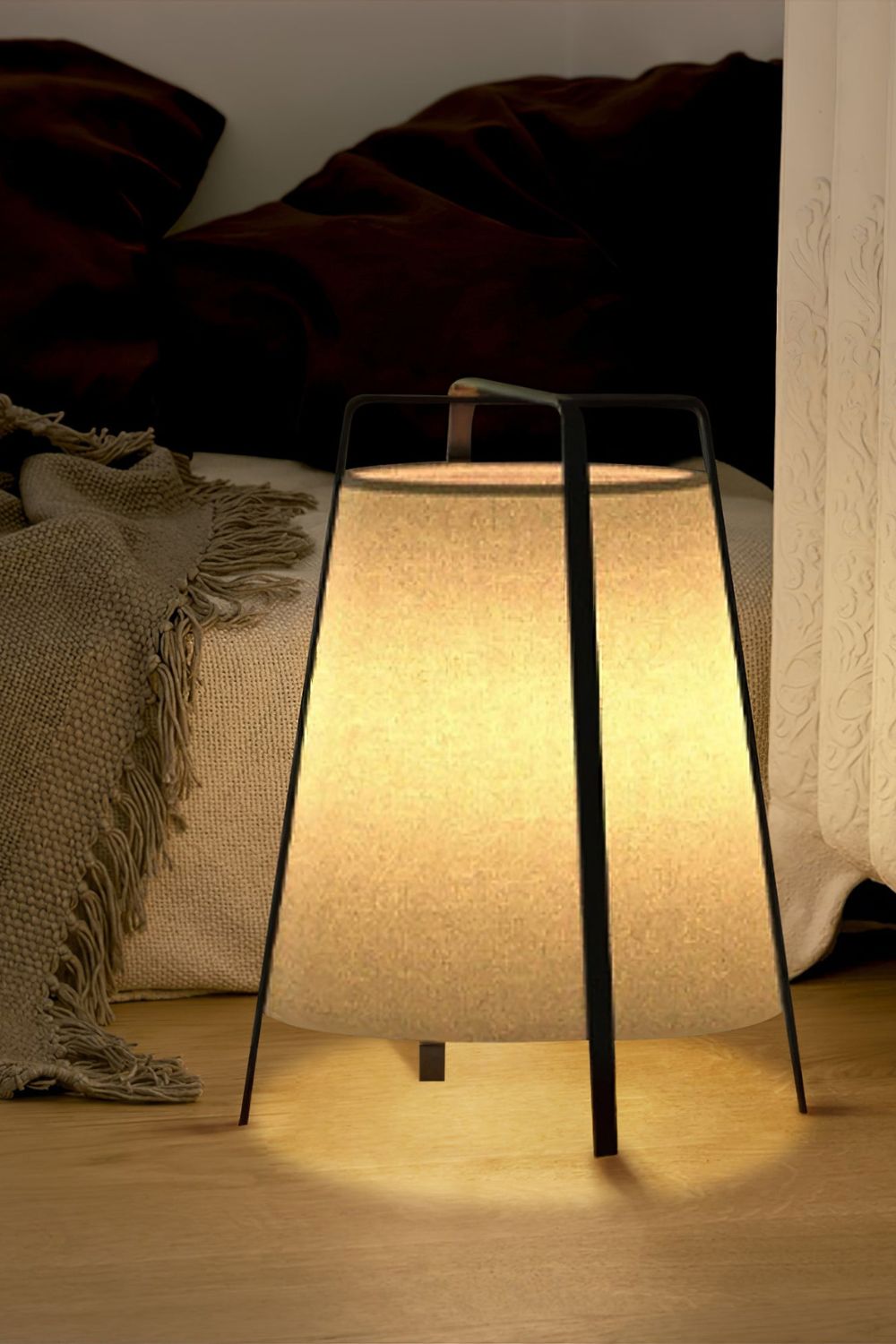 Lexis Fabric Scandinavian Table Lamp - Letslighting