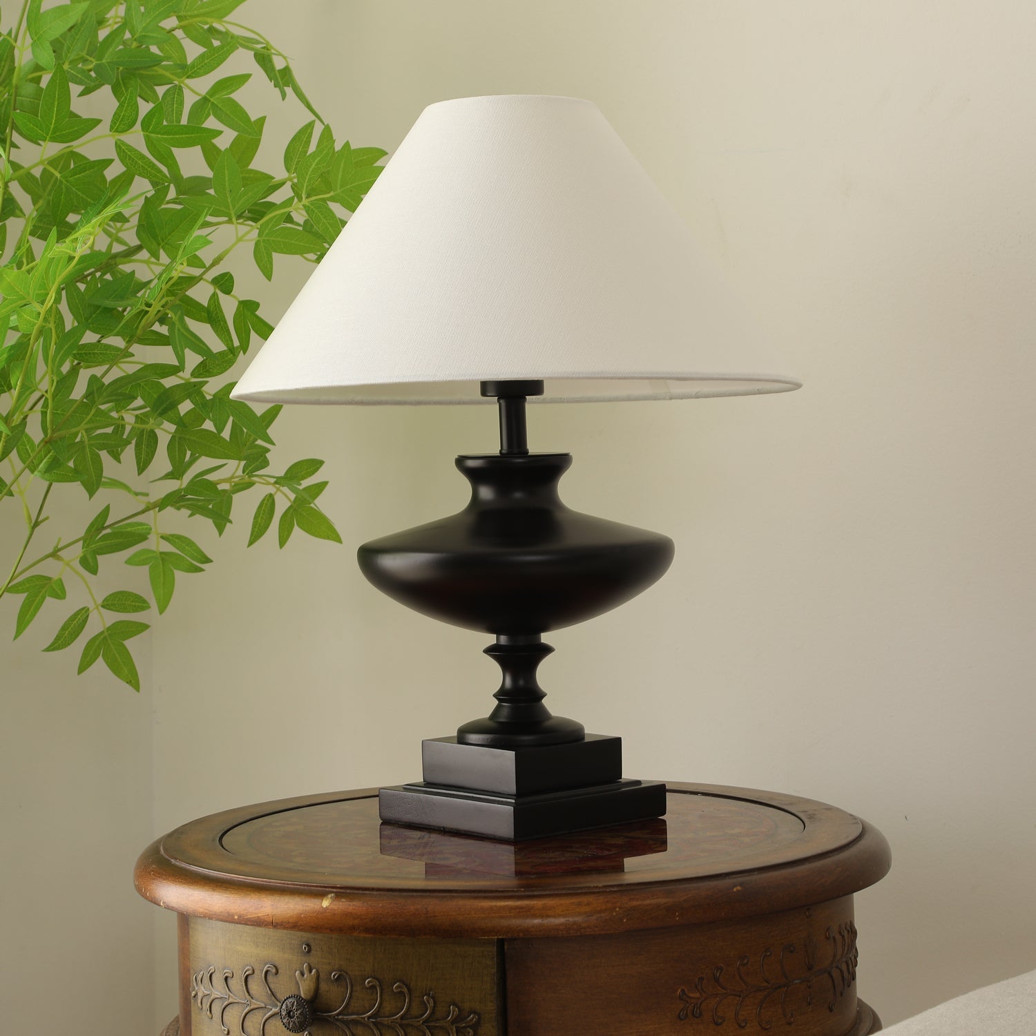 Liorat Wood & Fabric Table Lamp - Letslighting