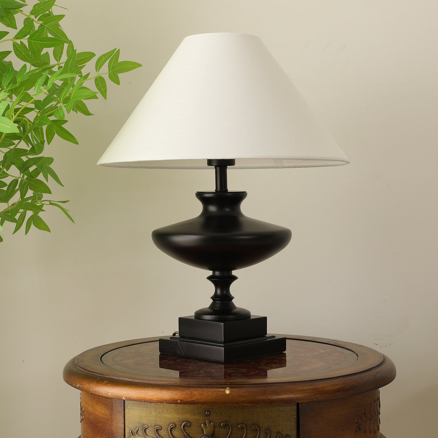 Liorat Wood & Fabric Table Lamp - Letslighting