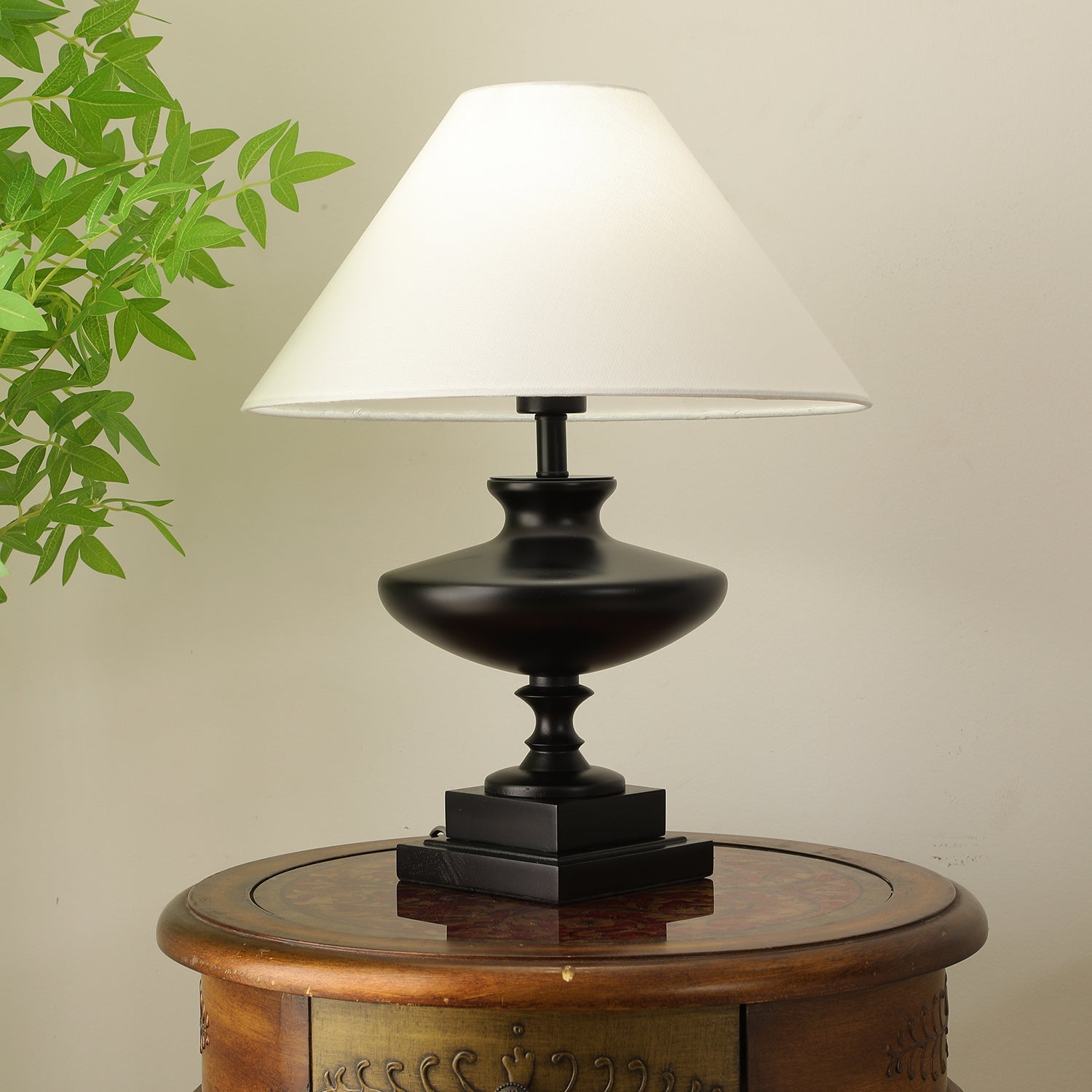 Liorat Wood & Fabric Table Lamp - Letslighting