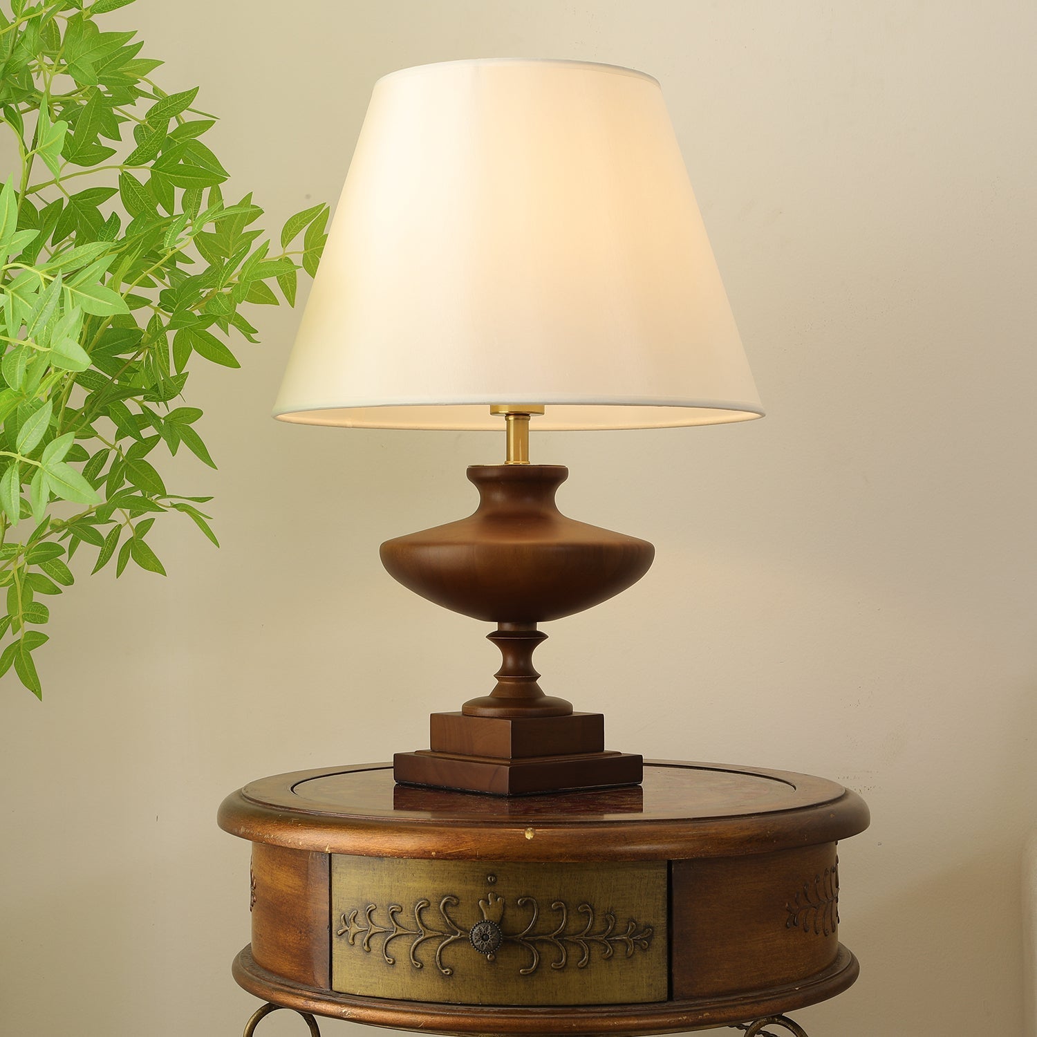 Liorat Wood & Fabric Table Lamp - Letslighting