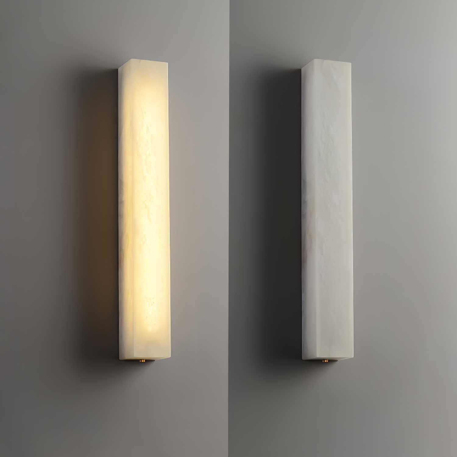 Irina Cylindrical Alabaster Wall Light - Letslighting