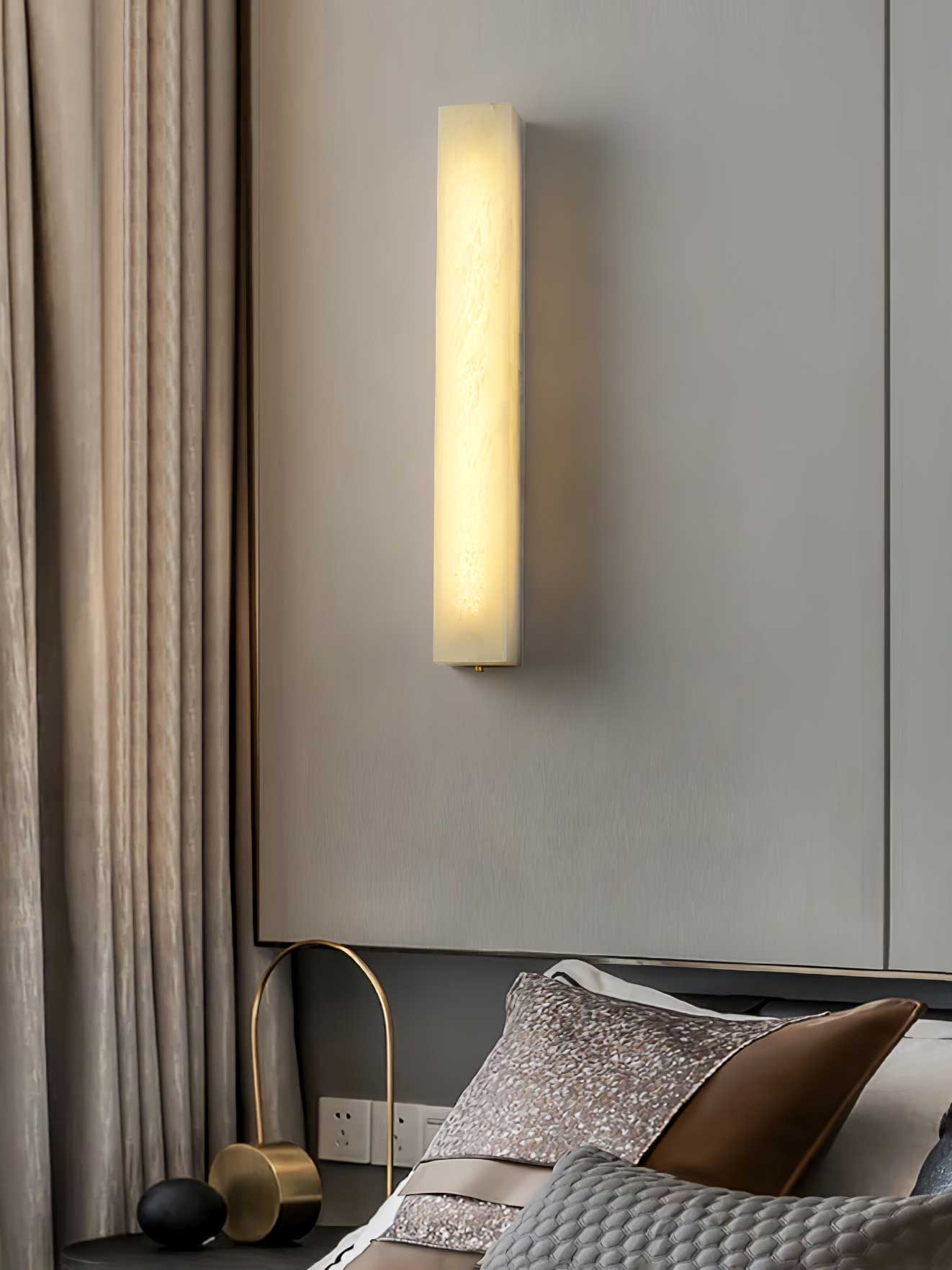 Irina Cylindrical Alabaster Wall Light - Letslighting