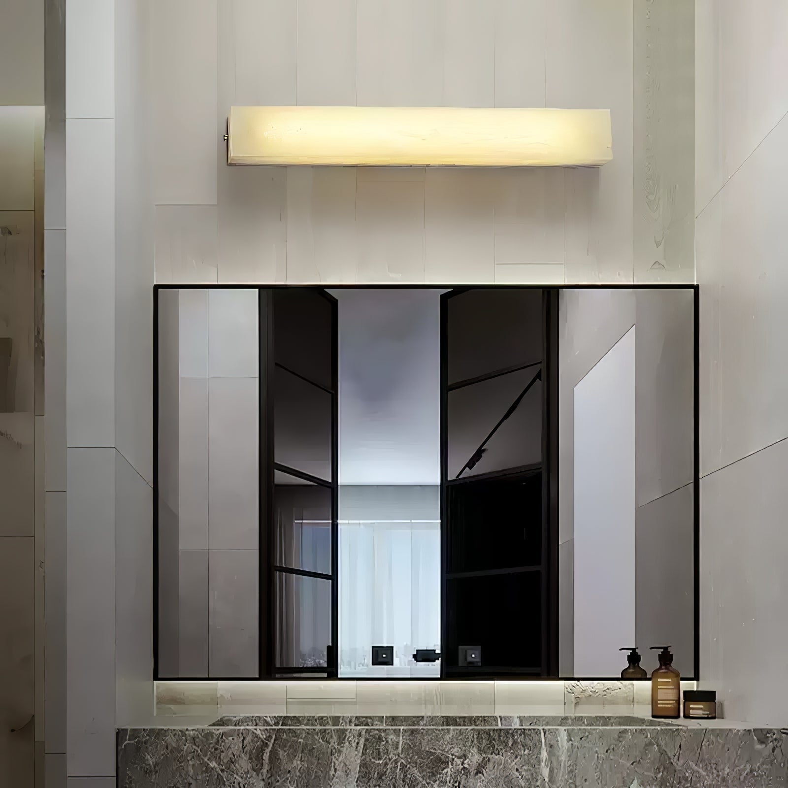 Irina Cylindrical Alabaster Wall Light - Letslighting