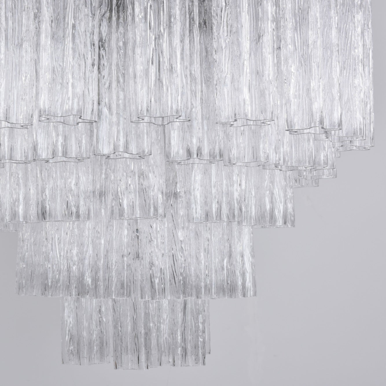 Aurora Chandelier Clear Glass Multi-Tier Crystal Glow - Letslighting
