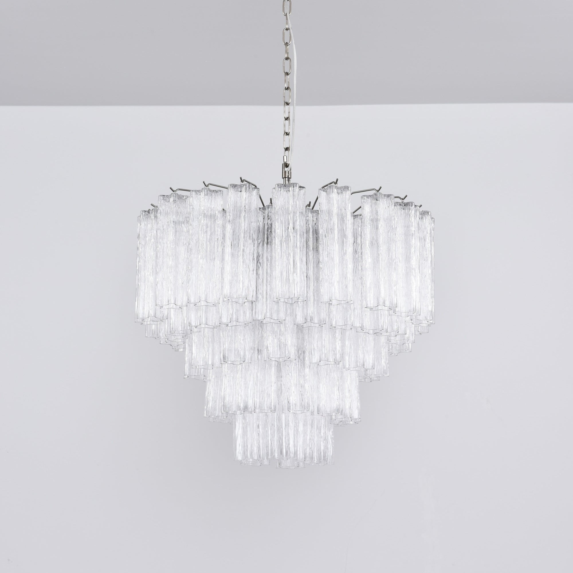Aurora Chandelier Clear Glass Multi-Tier Crystal Glow - Letslighting