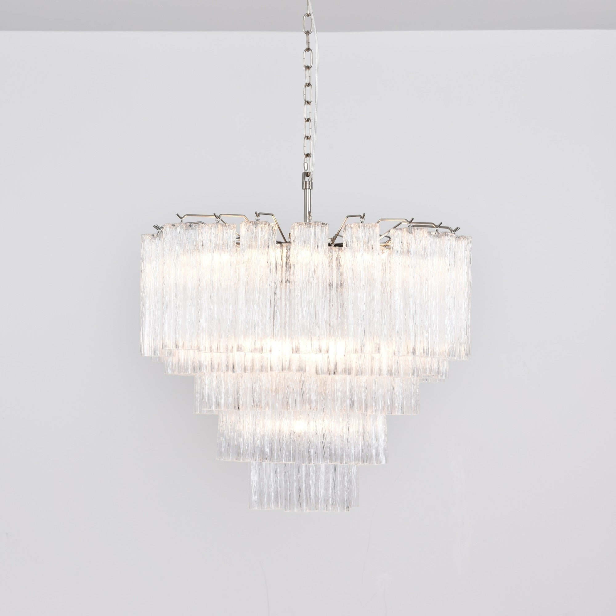 Aurora Chandelier Clear Glass Multi-Tier Crystal Glow - Letslighting