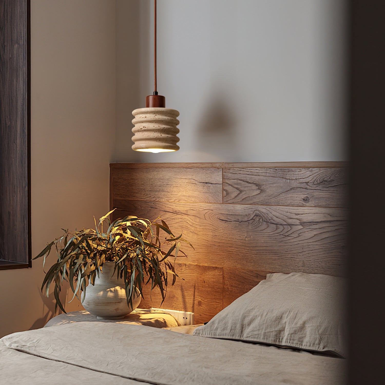 Burlat Pendant Light Travertine - Letslighting