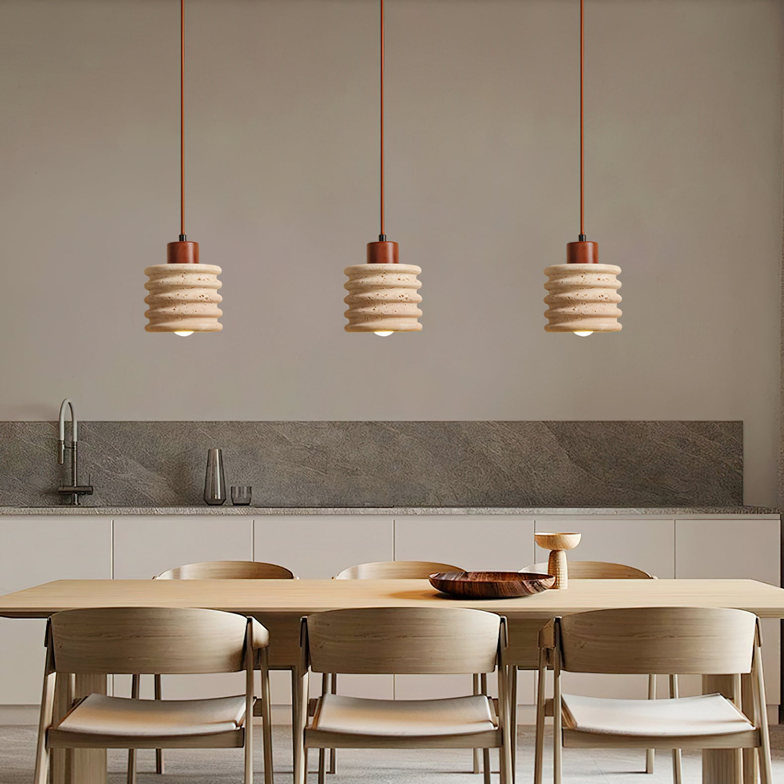 Burlat Pendant Light Travertine - Letslighting