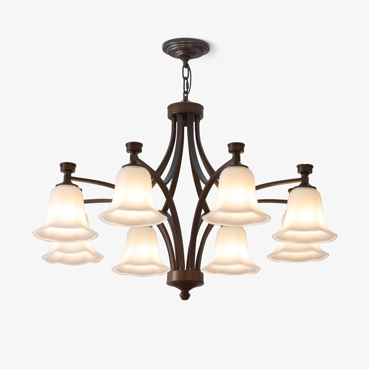 Viloros Traditional Premium Bell Glass Chandelier - Letslighting