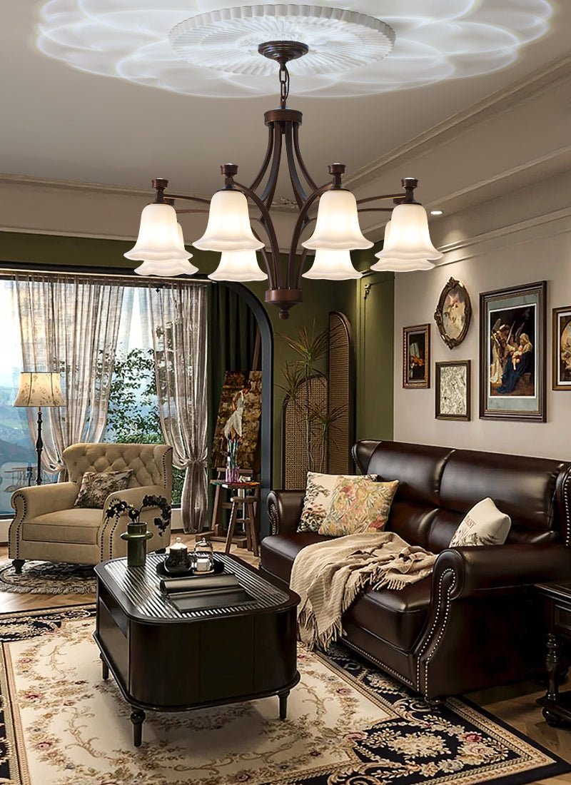 Viloros Traditional Premium Bell Glass Chandelier - Letslighting