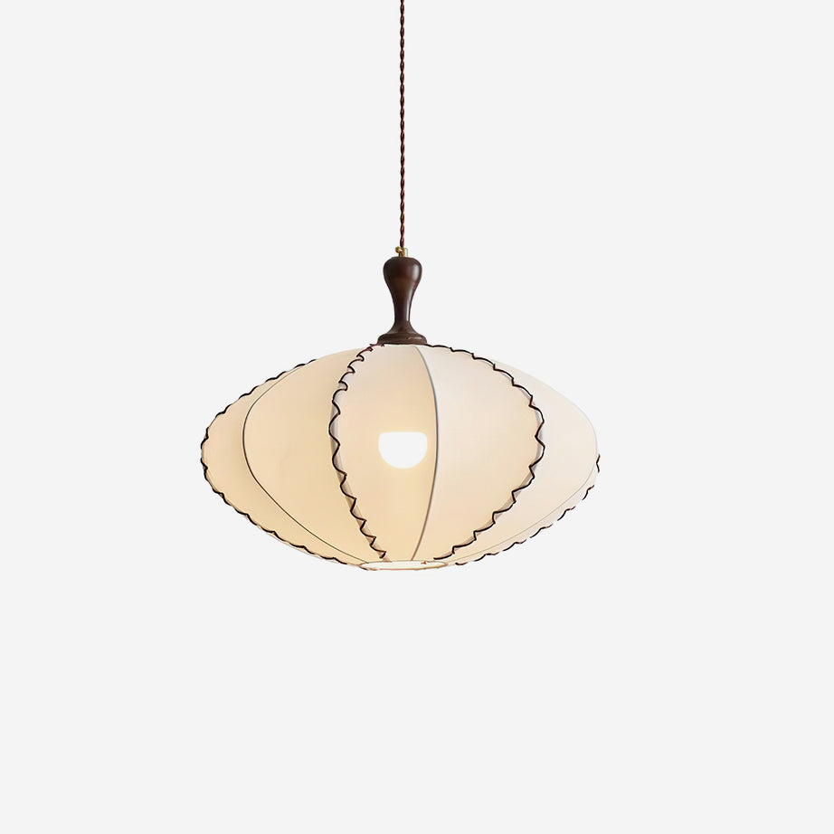 Lucian Pendant Lamp Scalloped Pleated Fabric - Letslighting