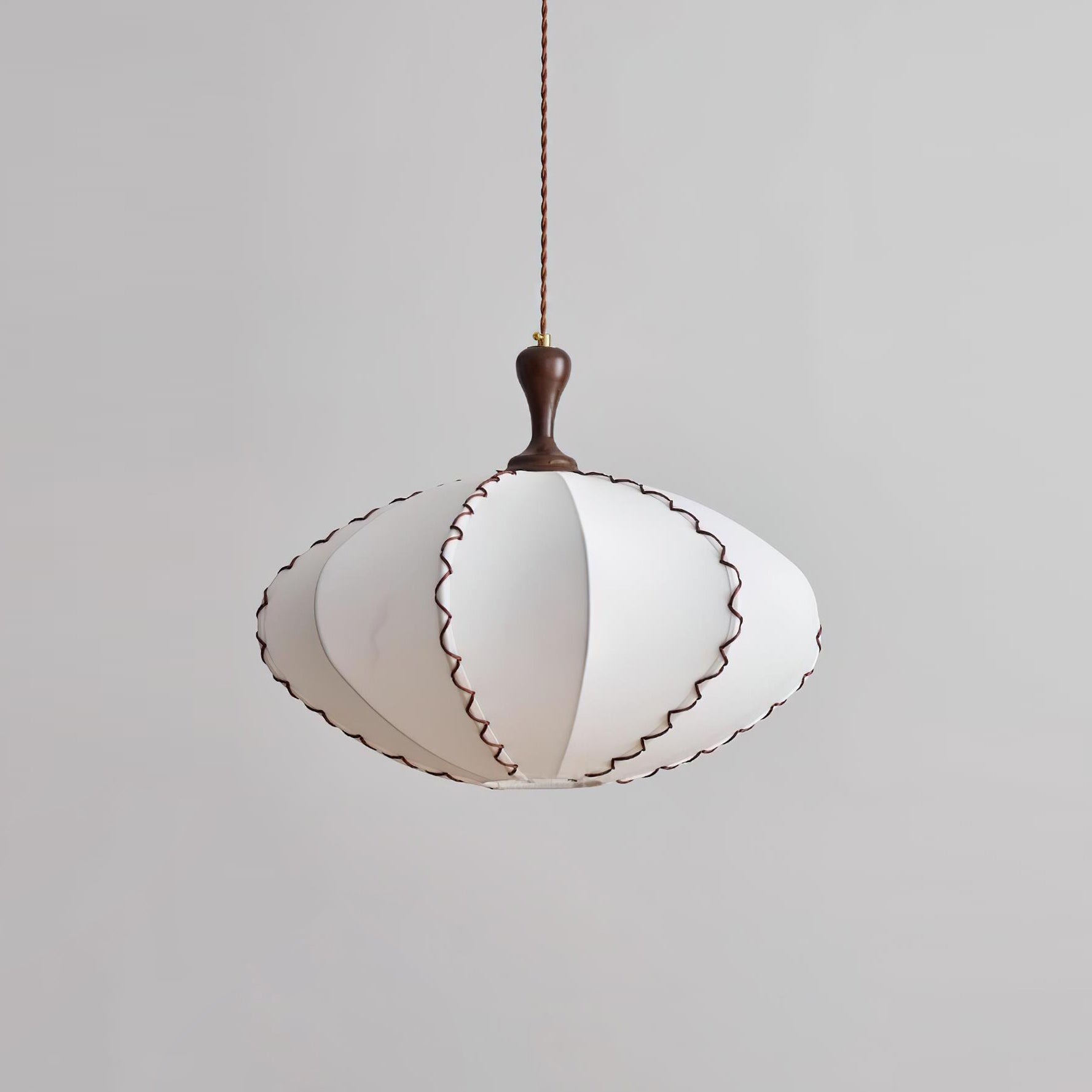 Lucian Pendant Lamp Scalloped Pleated Fabric - Letslighting