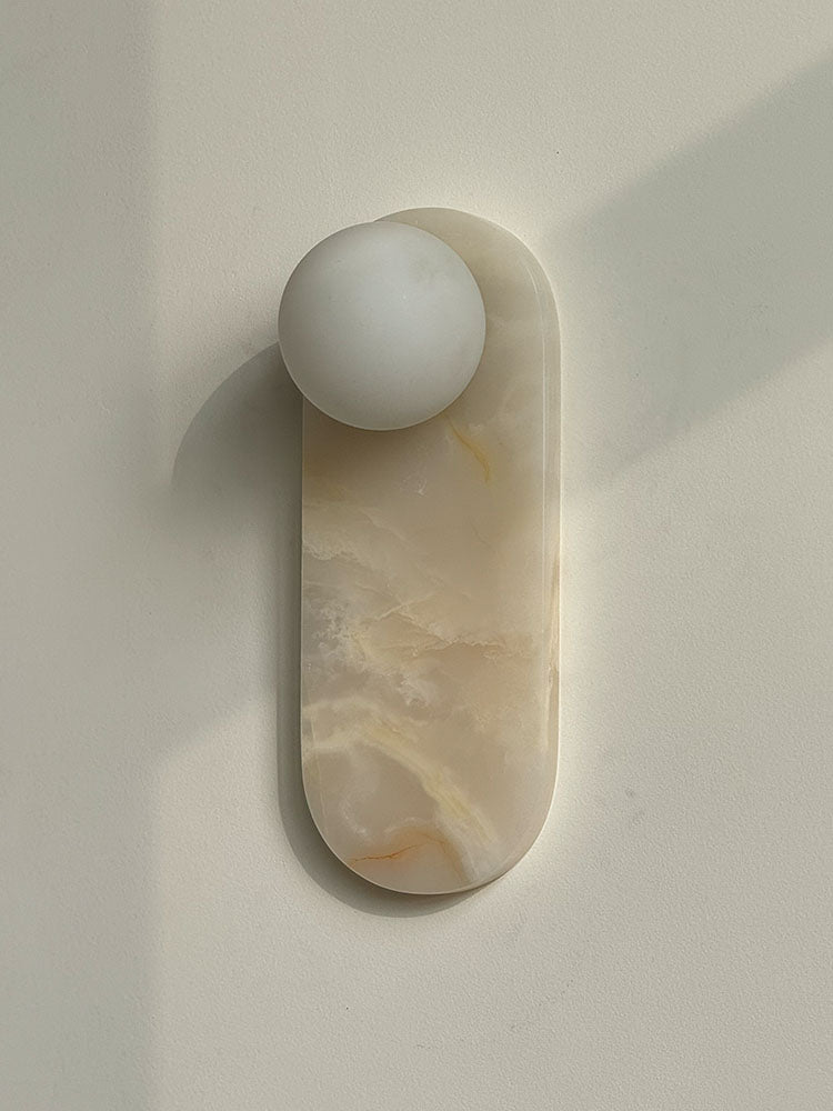 Comarion Premium Nordic Art White Marble Jade Sconce Wall Lamp - Letslighting