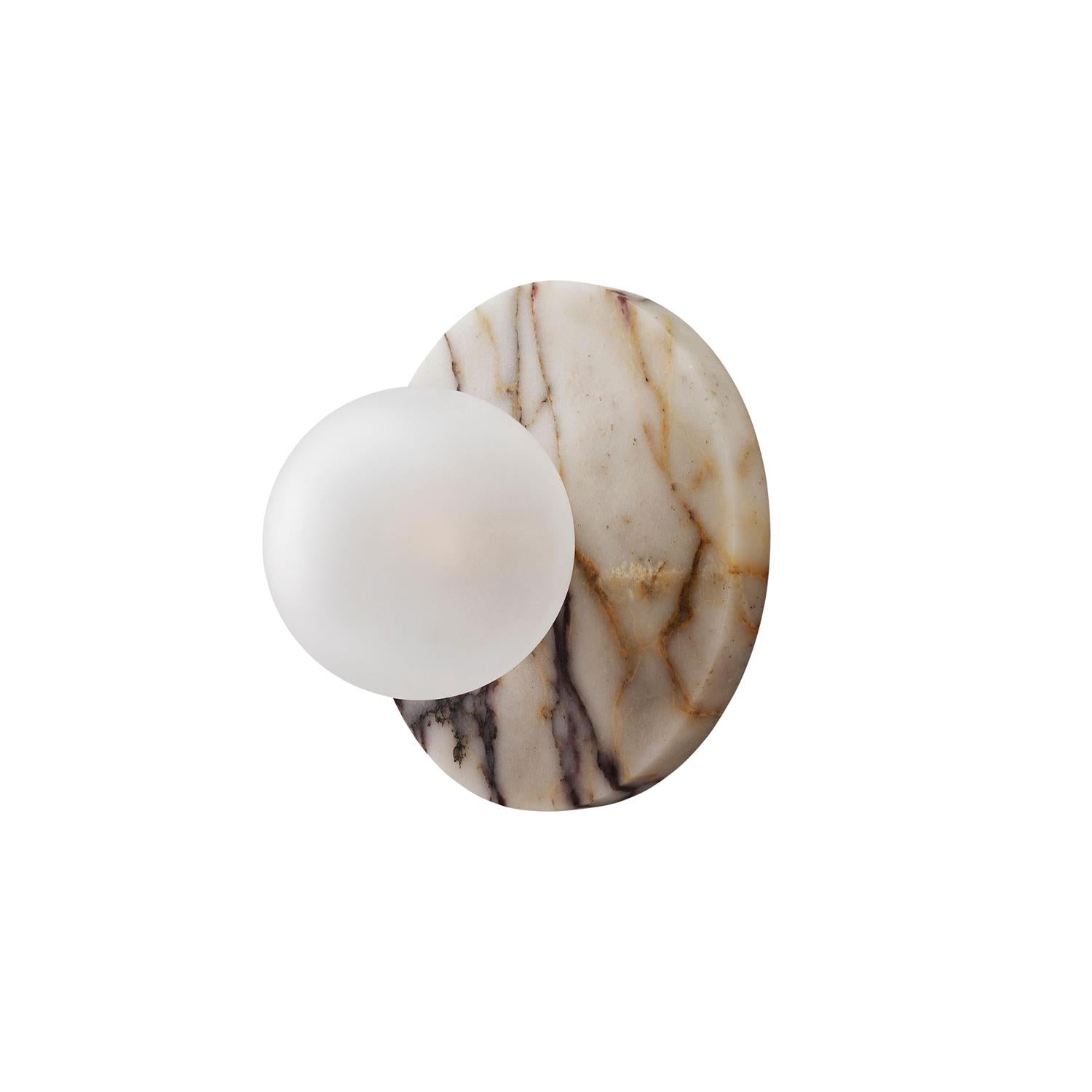 Arthaen Modern Minimalist Marble Travertine Flushmount Sconce Wall Lamp - Letslighting