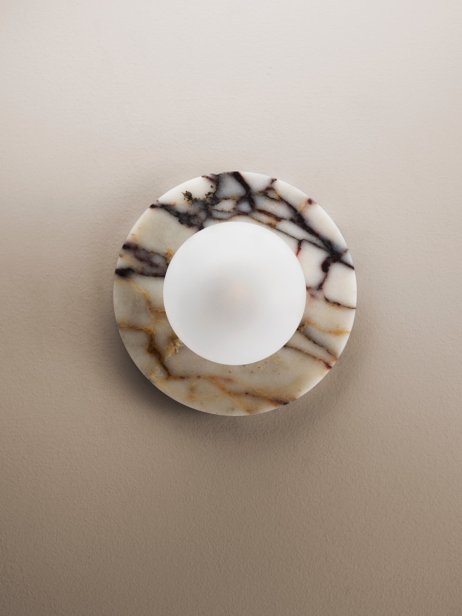 Arthaen Modern Minimalist Marble Travertine Flushmount Sconce Wall Lamp - Letslighting