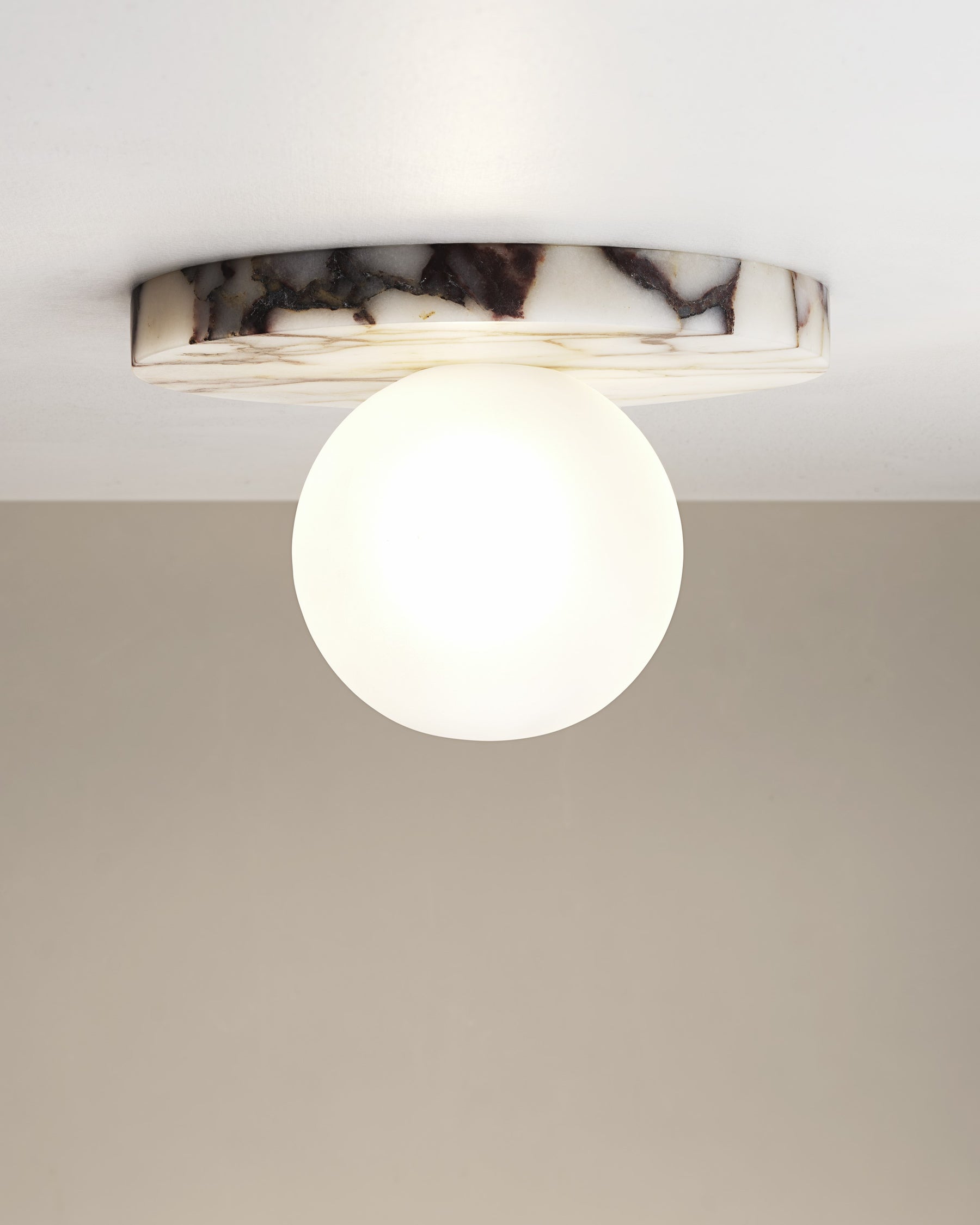 Arthaen Modern Minimalist Marble Travertine Flushmount Sconce Wall Lamp - Letslighting