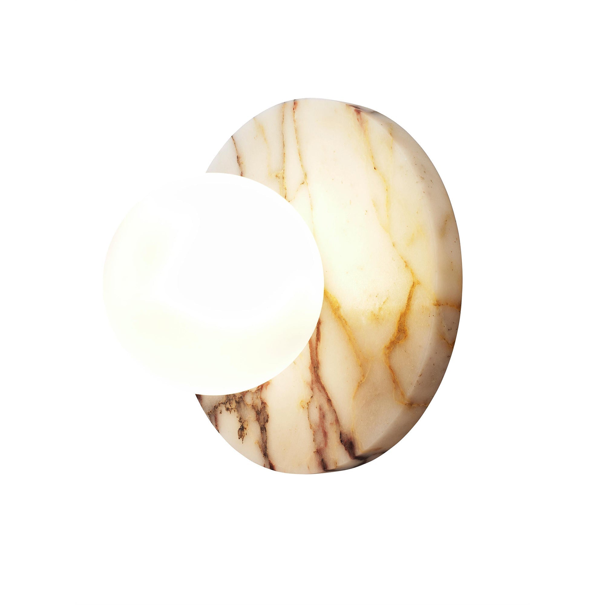 Arthaen Modern Minimalist Marble Travertine Flushmount Sconce Wall Lamp - Letslighting