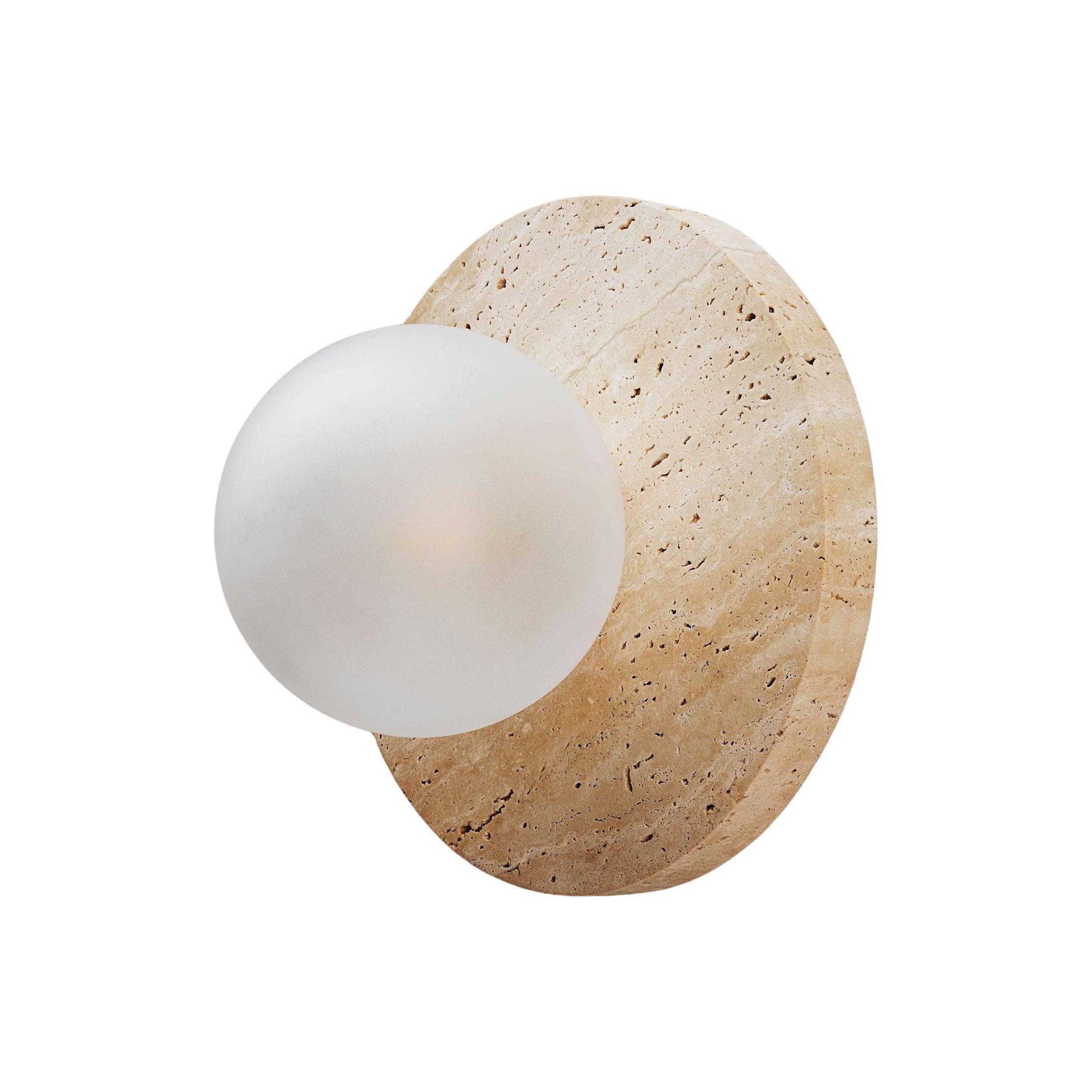 Arthaen Modern Minimalist Marble Travertine Flushmount Sconce Wall Lamp - Letslighting