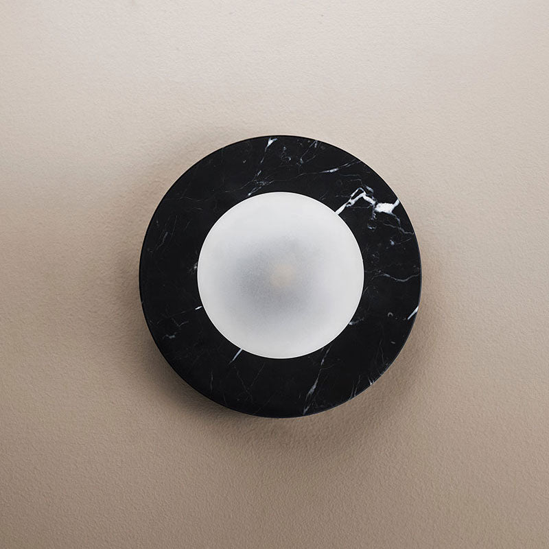 Arthaen Modern Minimalist Marble Travertine Flushmount Sconce Wall Lamp - Letslighting