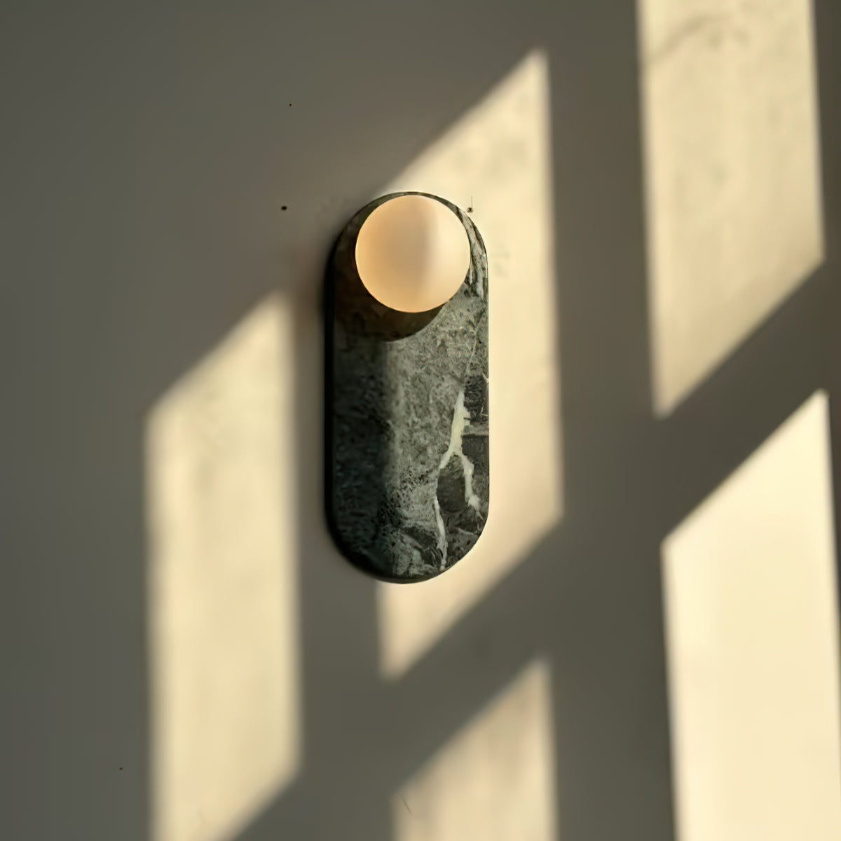 Avi Oval Wall Lamp  Marble