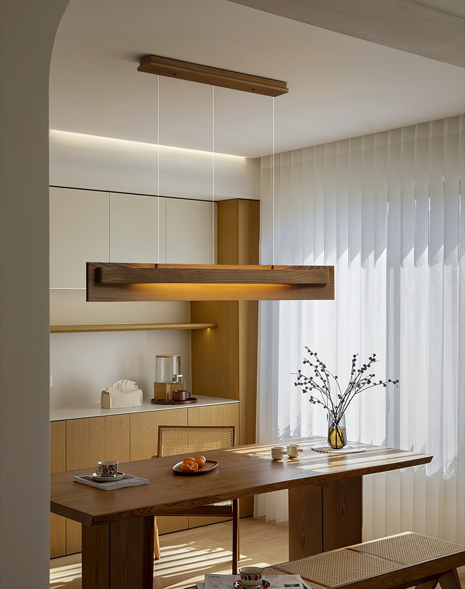 Zaraeyra Minimalist Wood Pendant Light - Letslighting