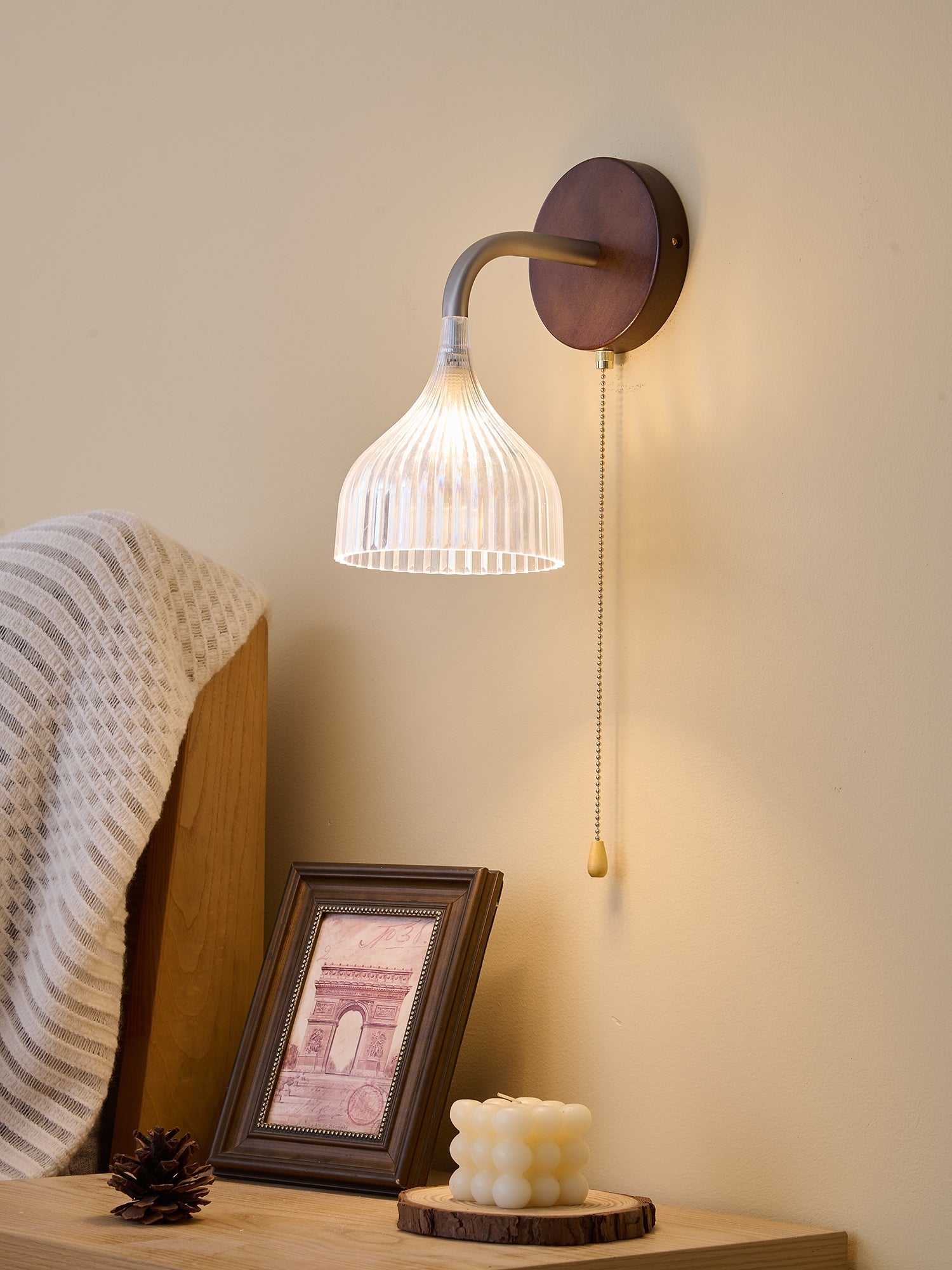 Cimararae Elegance Classic Wood Wall Lamp - Letslighting