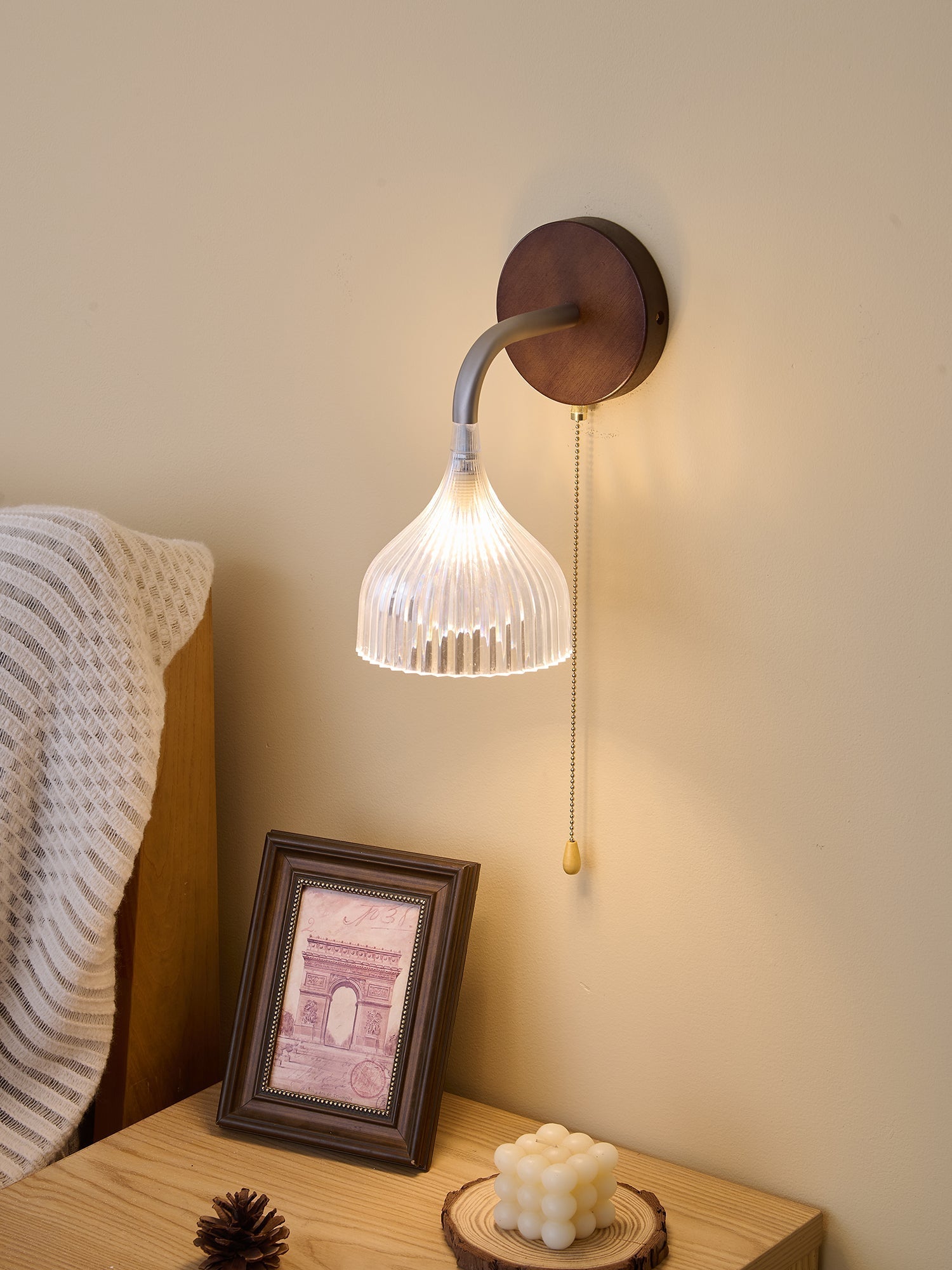 Cimararae Elegance Classic Wood Wall Lamp - Letslighting