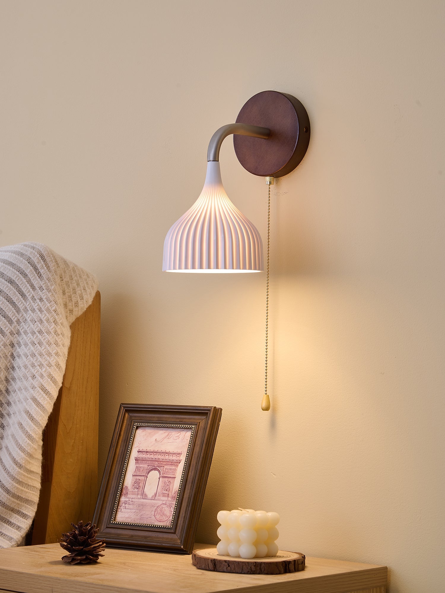 Cimararae Elegance Classic Wood Wall Lamp - Letslighting