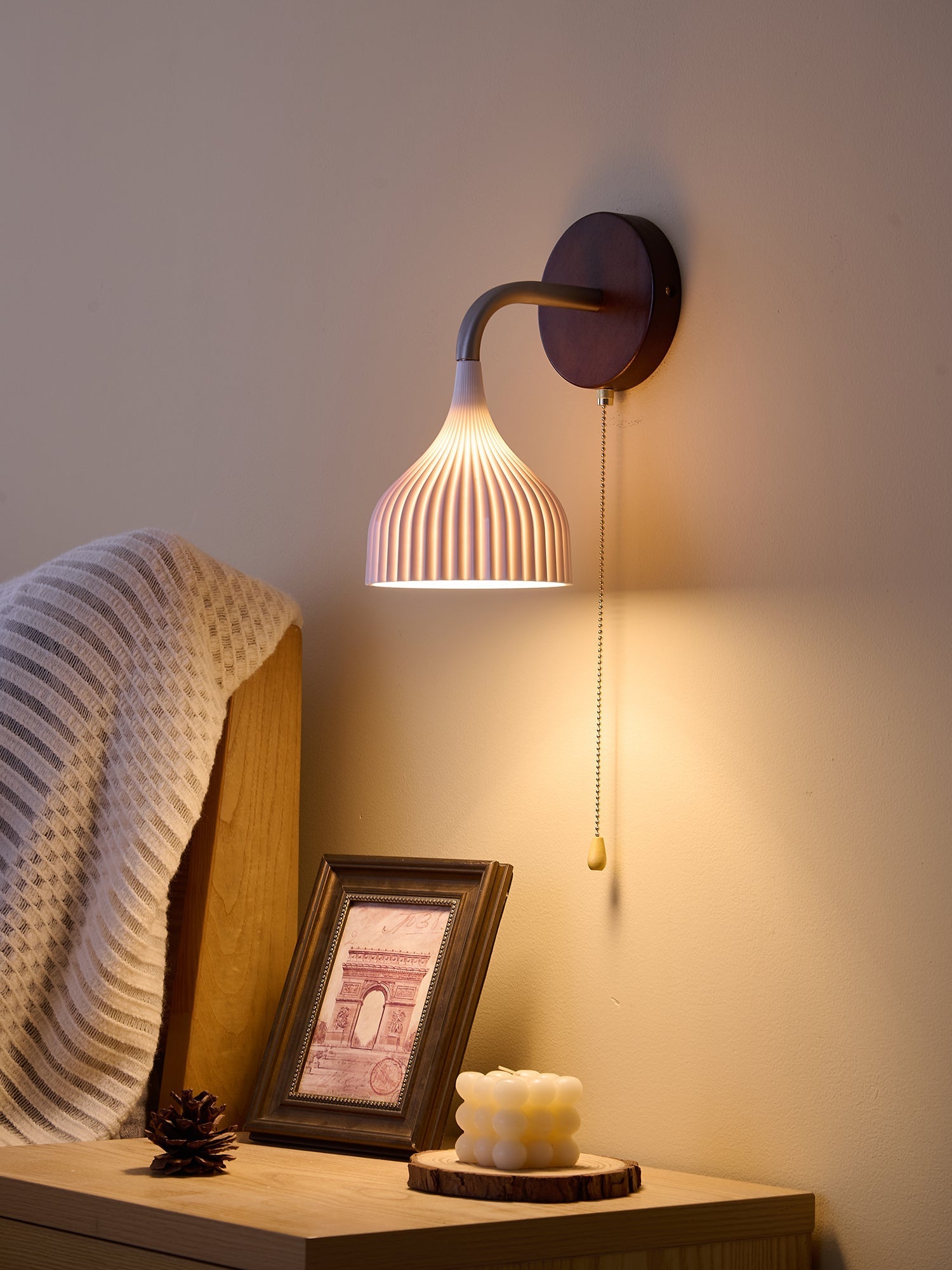 Cimararae Elegance Classic Wood Wall Lamp - Letslighting