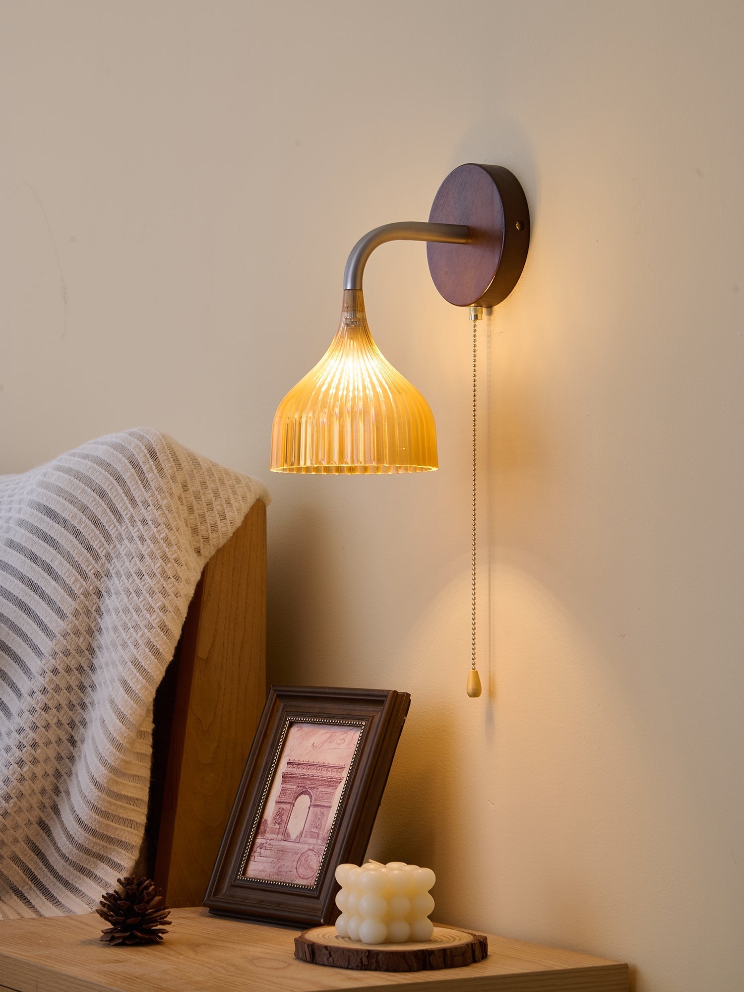 Cimararae Elegance Classic Wood Wall Lamp - Letslighting