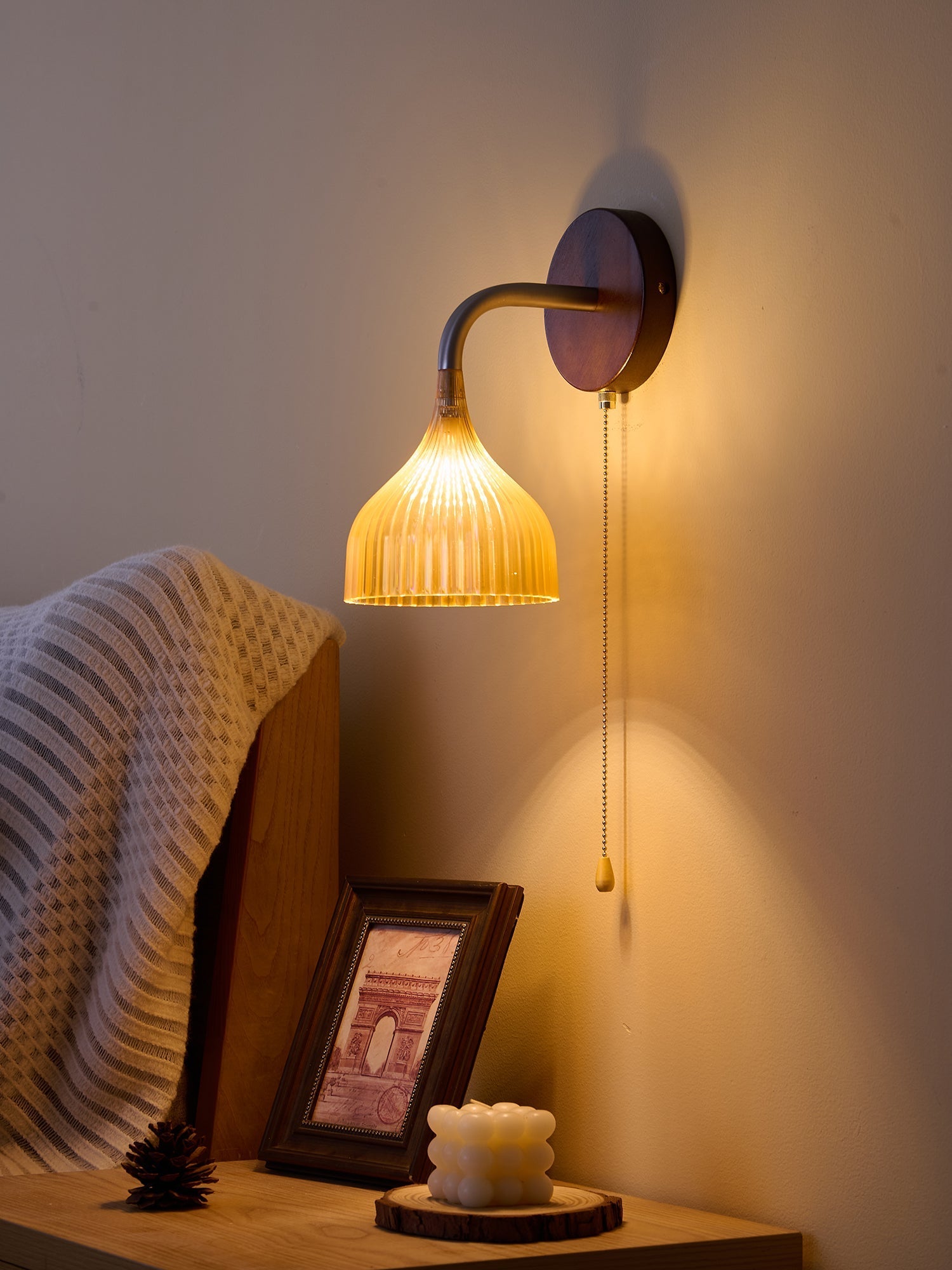 Cimararae Elegance Classic Wood Wall Lamp - Letslighting