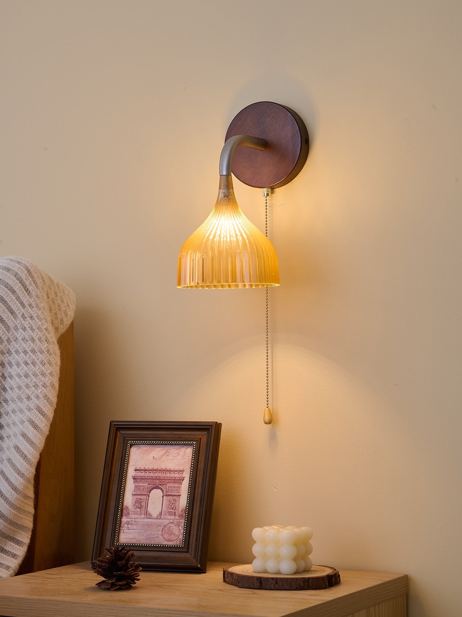 Cimararae Elegance Classic Wood Wall Lamp - Letslighting