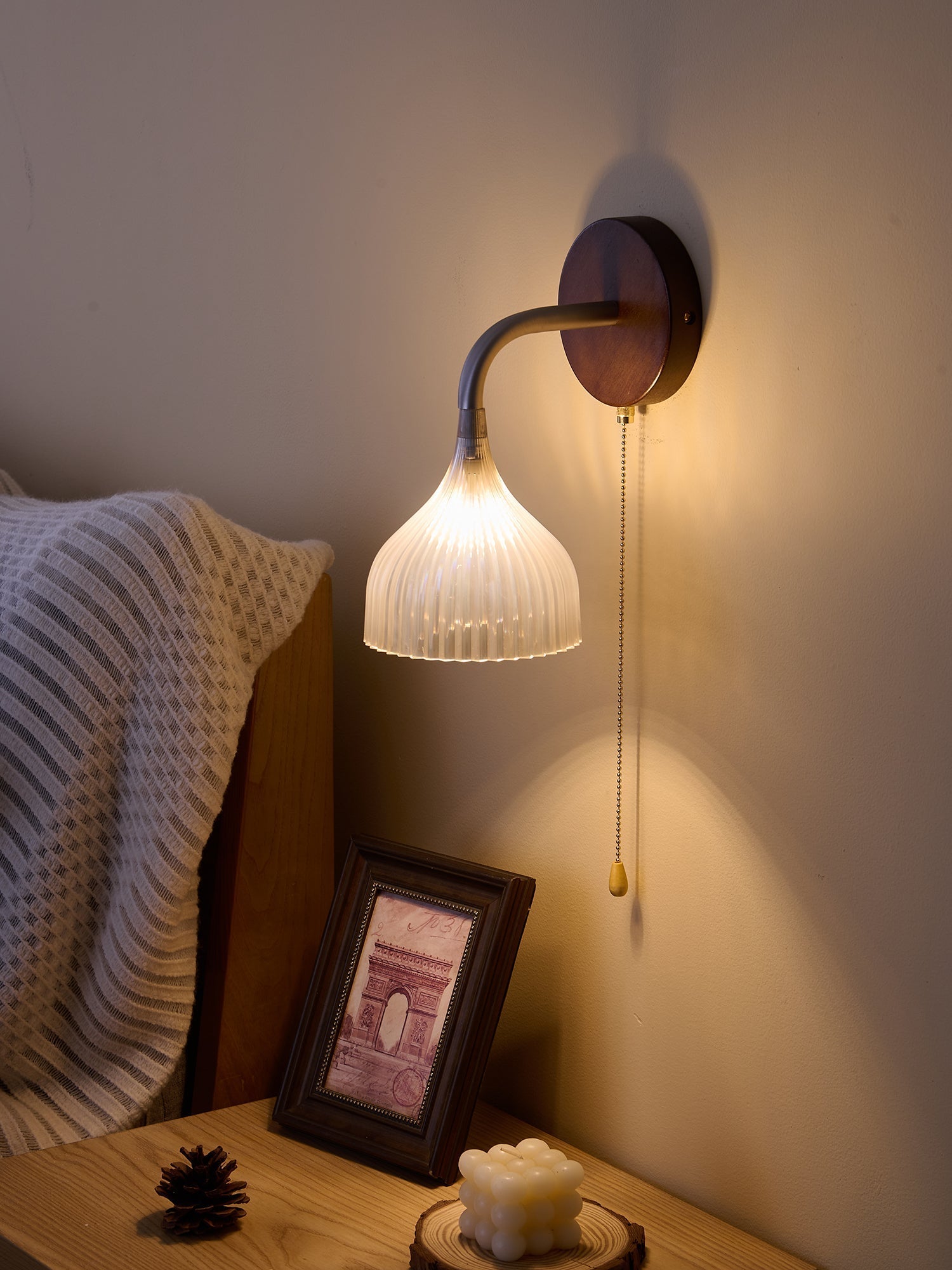 Cimararae Elegance Classic Wood Wall Lamp - Letslighting