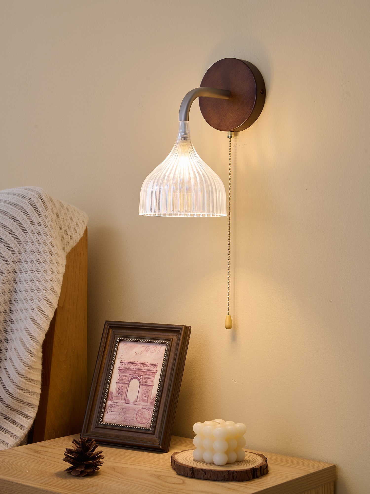 Cimararae Elegance Classic Wood Wall Lamp - Letslighting
