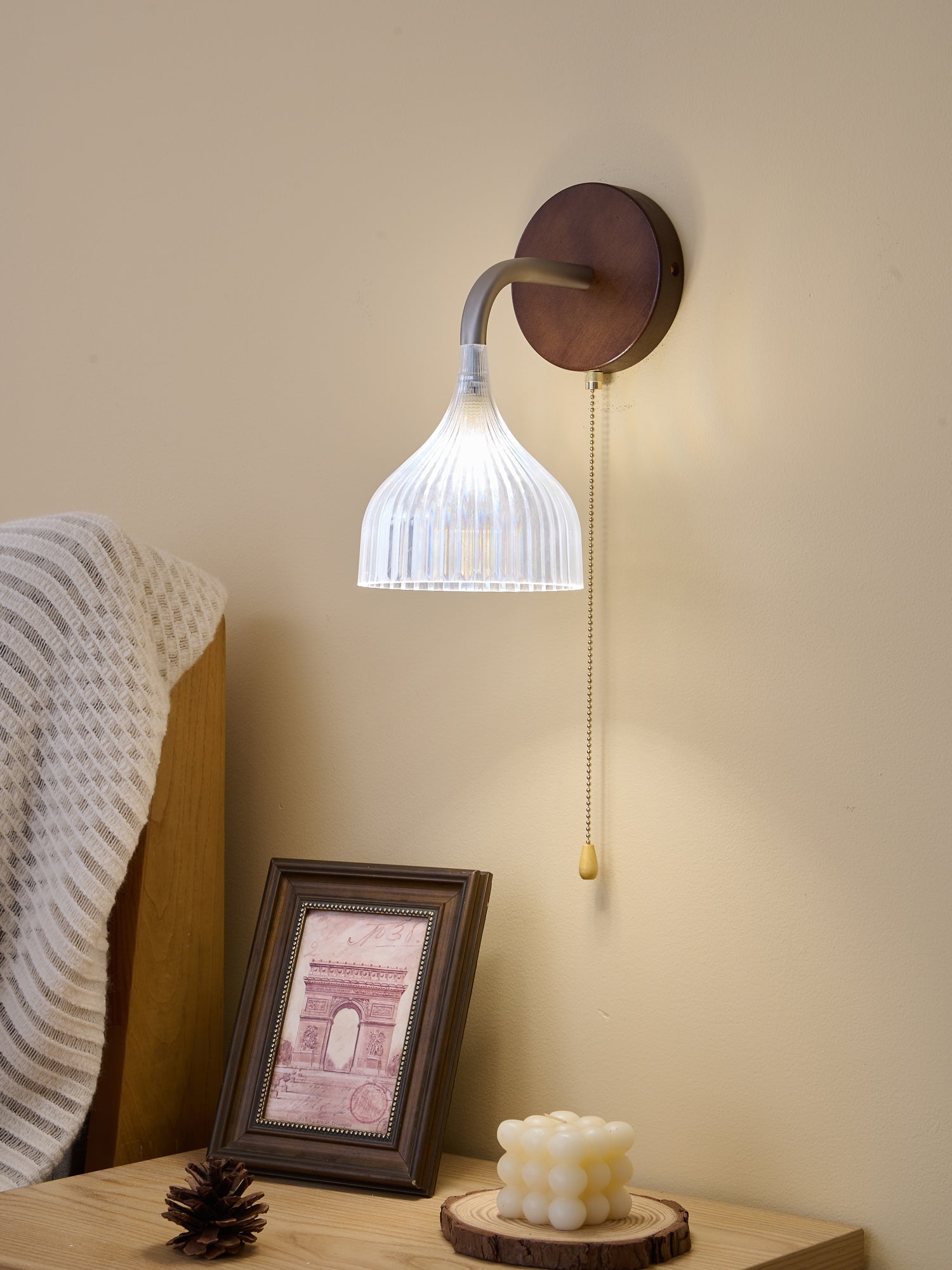 Cimararae Elegance Classic Wood Wall Lamp - Letslighting