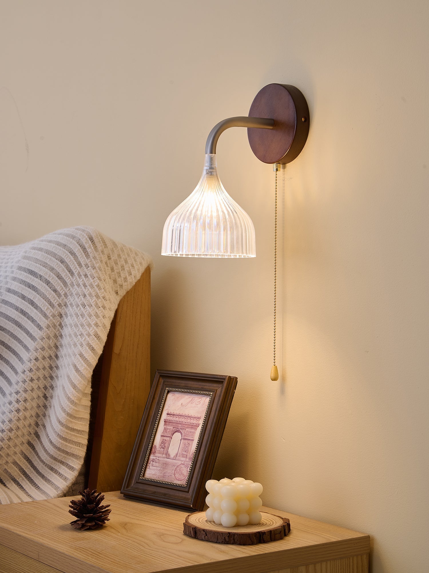 Cimararae Elegance Classic Wood Wall Lamp - Letslighting